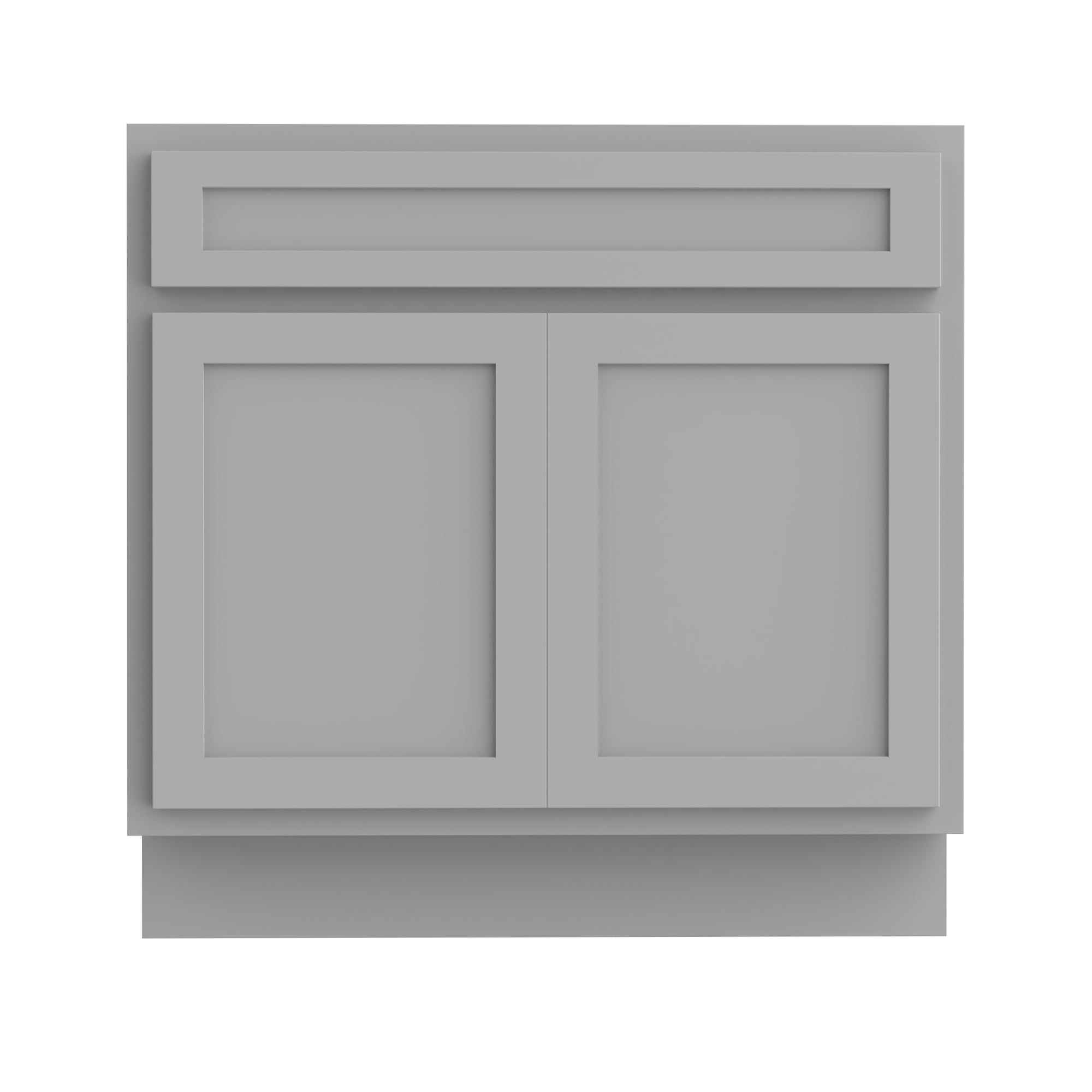 Vanity Art 30 Inch Double Shutter Door Bathroom Vanity Base Cabinet with Soft Closing Shaker Drawer - Sturdy Floor Mount Storage Organizer for Bathroom, Bedroom, Living Room & Kitchen (VA4030G) - Perfect for Small Space Organization and Modern Home Decor
