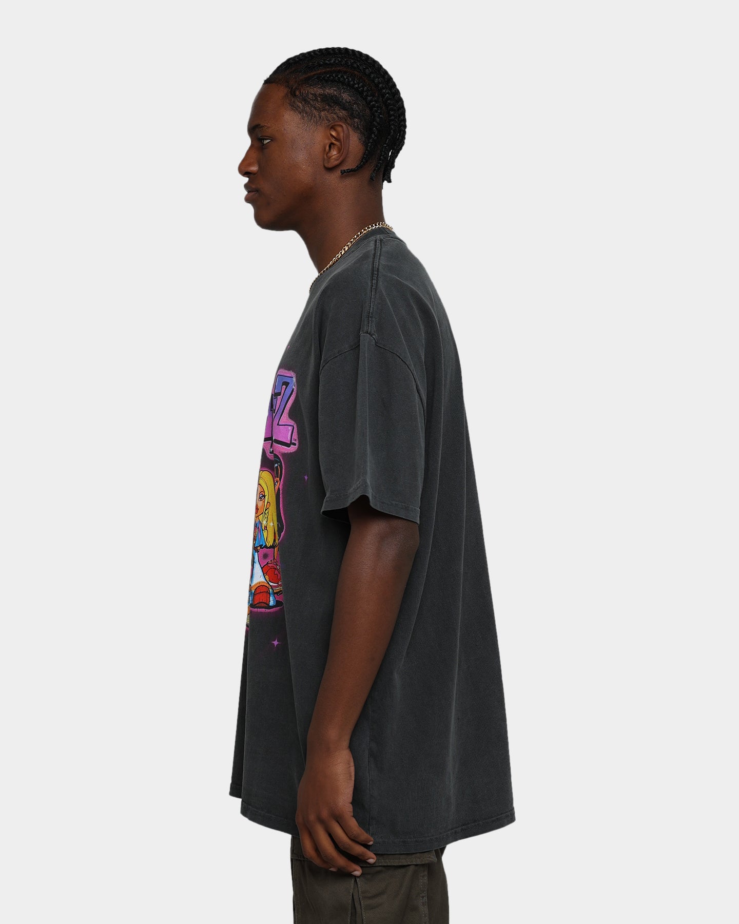 Bratz Logo Vintage Heavyweight T-Shirt - Black Wash | American Thrift X Bratz Collectible Tee | Perfect for 90s Nostalgia & Streetwear Fashion