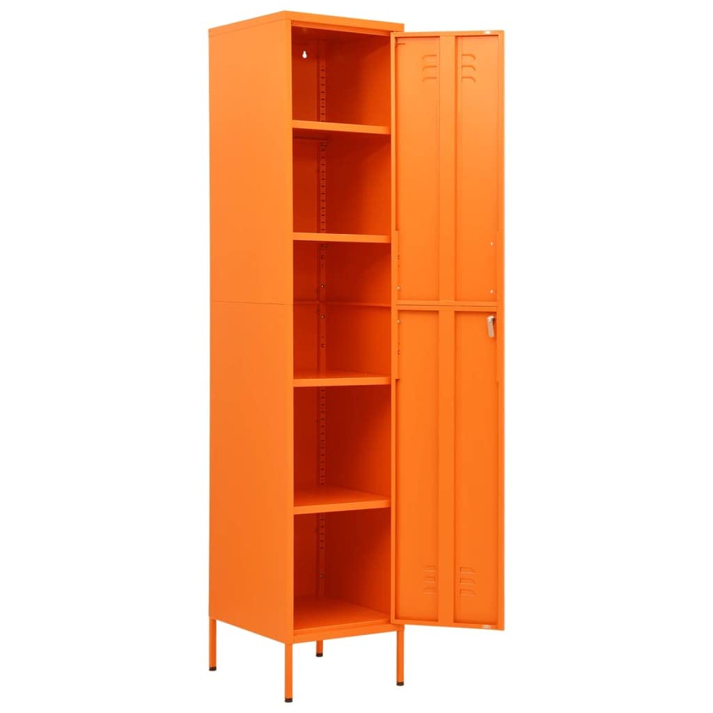 Multipurpose Storage Cabinet - Kitchen Buffet, Pantry Organizer, Garage Locker (Orange, 13.8