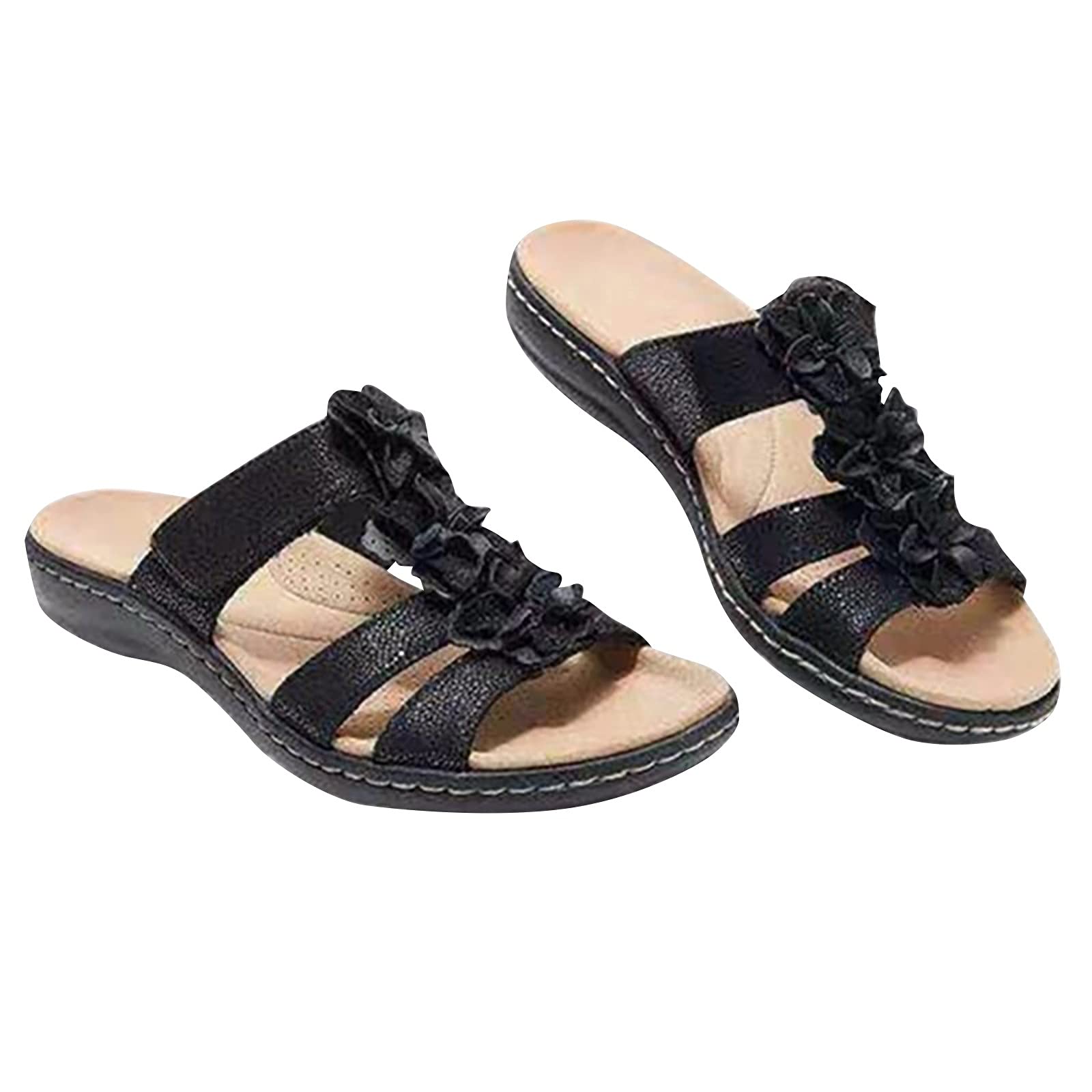 Ayaso Women's Slip On Mule Slippers - Breathable Lightweight House Shoes with Fashion Chain Design for Indoor/Outdoor Wear, Perfect for Home, Office, and Travel