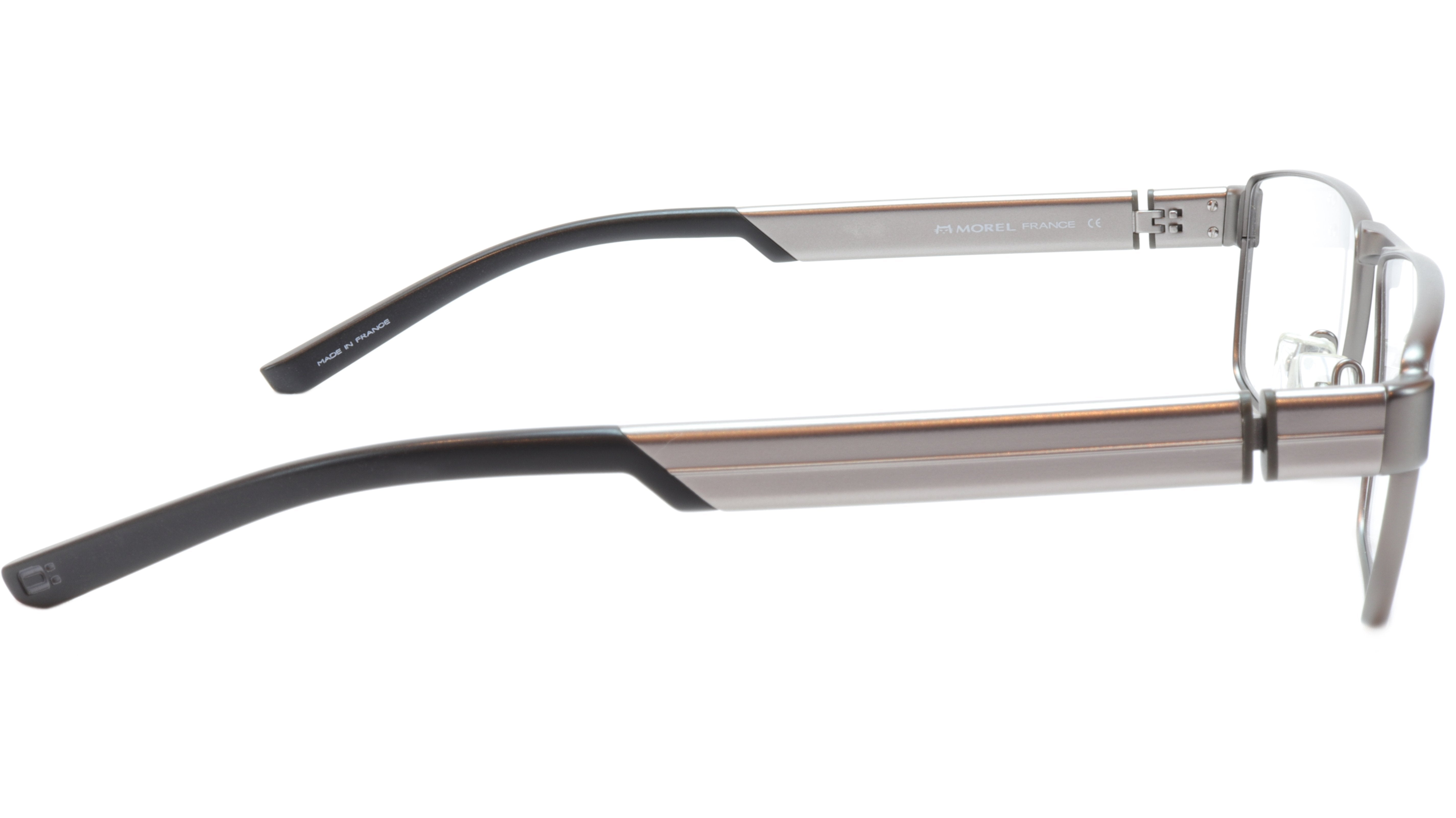 OGA Morel Eyeglasses Frame 76540 GG060 - Premium Metal & Acetate Blend, Gunmetal Silver - French Designer Eyewear for Men & Women | Perfect for Office, Reading & Fashion Accessories