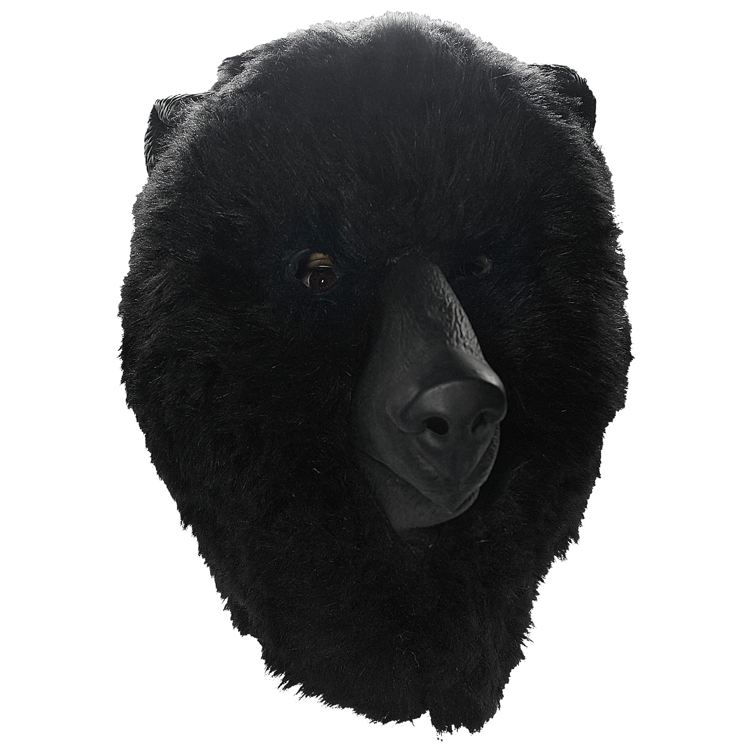 Black Bear Head Mask - Full Face Plush Bear Costume for Halloween, Cosplay & Costume Parties - Realistic Animal Head Masks for Adults & Kids - Perfect for Halloween Events, Themed Parties & Photo Shoots