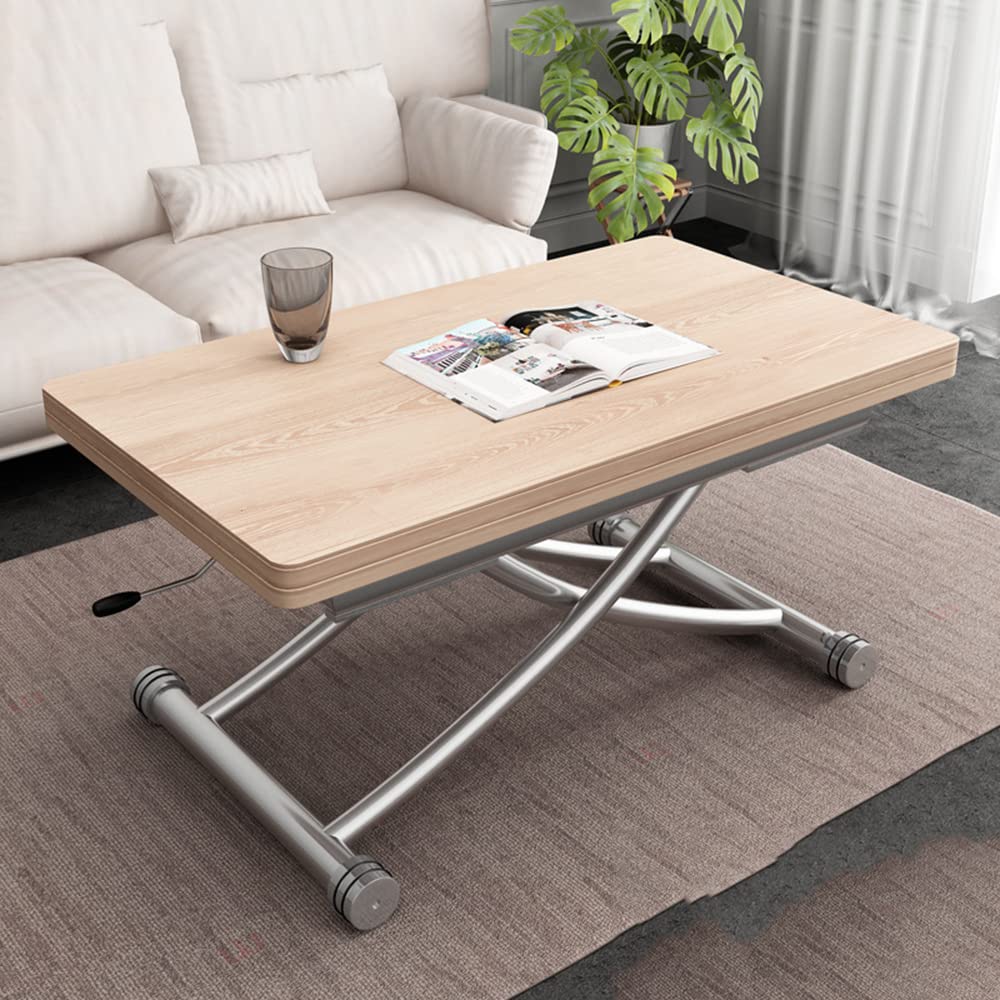 Adjustable Height End Table - Foldable Multifunctional Wooden Coffee Table for Living Room, Bedroom, Sofa Side & Outdoor Use - Space Saving Side Table for Small Spaces, Home Decor & Patio Furniture