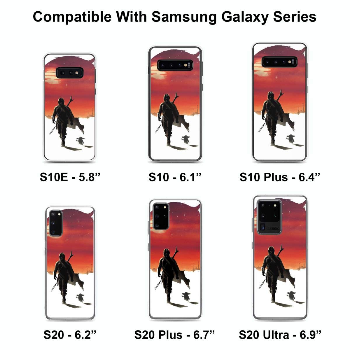 Star Wars Grogu & Hunter Canvas Phone Case for iPhone 15 14 13 12 11 X Xs Xr 8 7 6 6s Plus Pro Max - Clear Protective Cover with Slim Fit Design | Perfect for Daily Use, Travel & Gift Giving