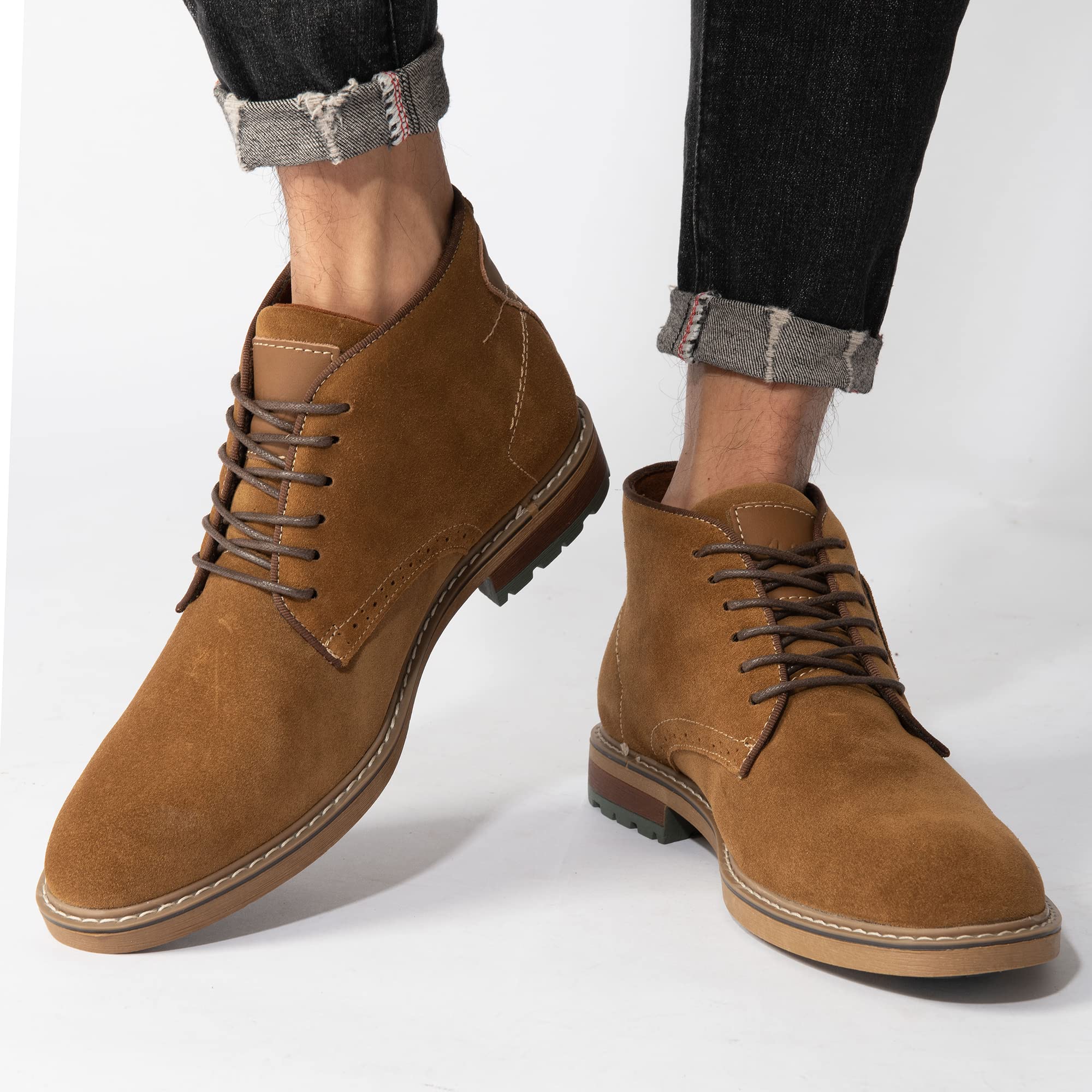 Arkbird Men's Leather Oxford Dress Boots - Premium Formal & Casual Boots for Business, Office, and Everyday Wear