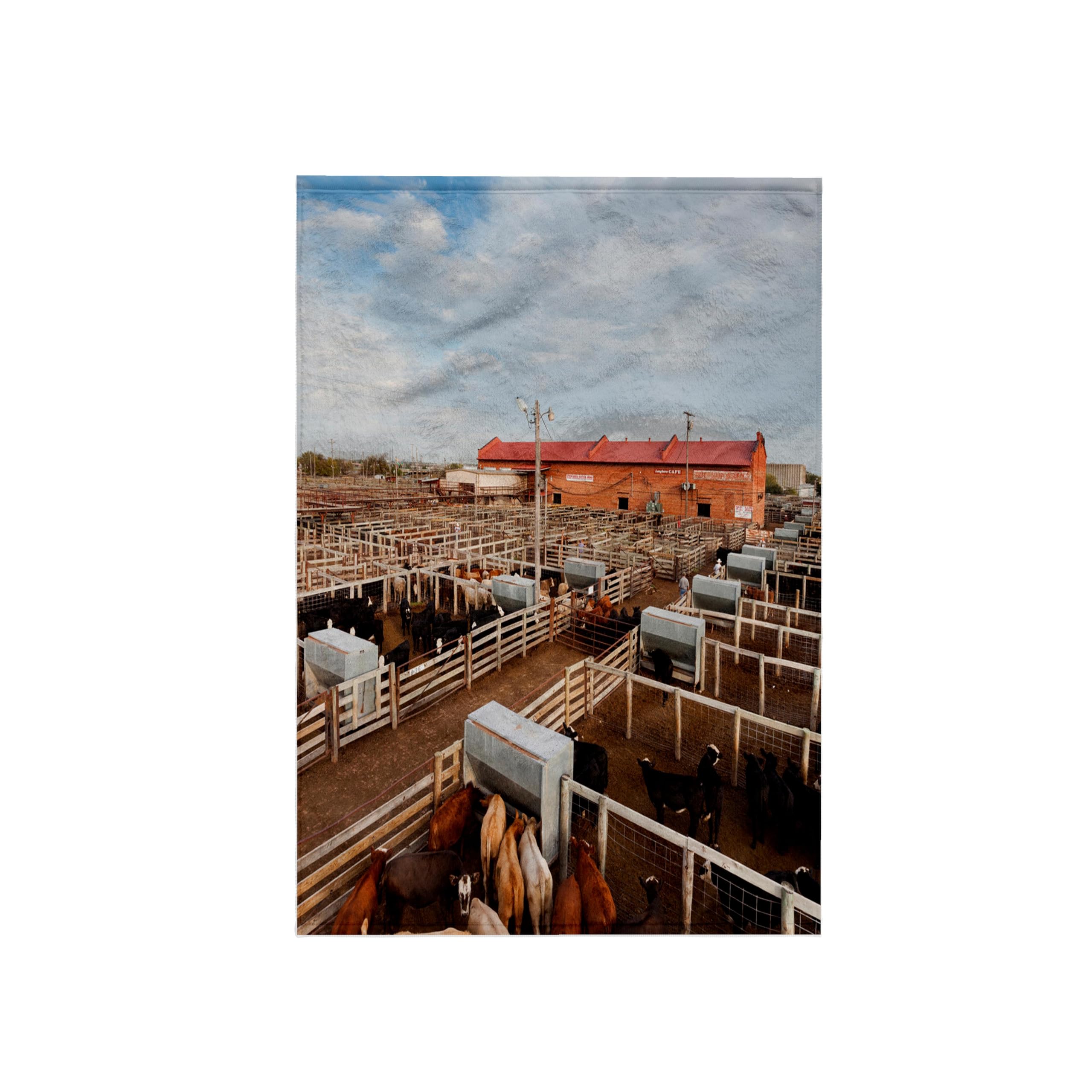 3D Rose Lahoma Oklahoma City Cattle Pens Elevated View - 15