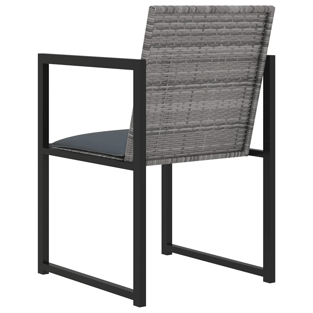 FAMIROSA 7-Piece Outdoor Dining Set with Weather-Resistant Gray Poly Rattan & Comfortable Cushions - Perfect for Patio, Garden, Poolside & Backyard Entertaining