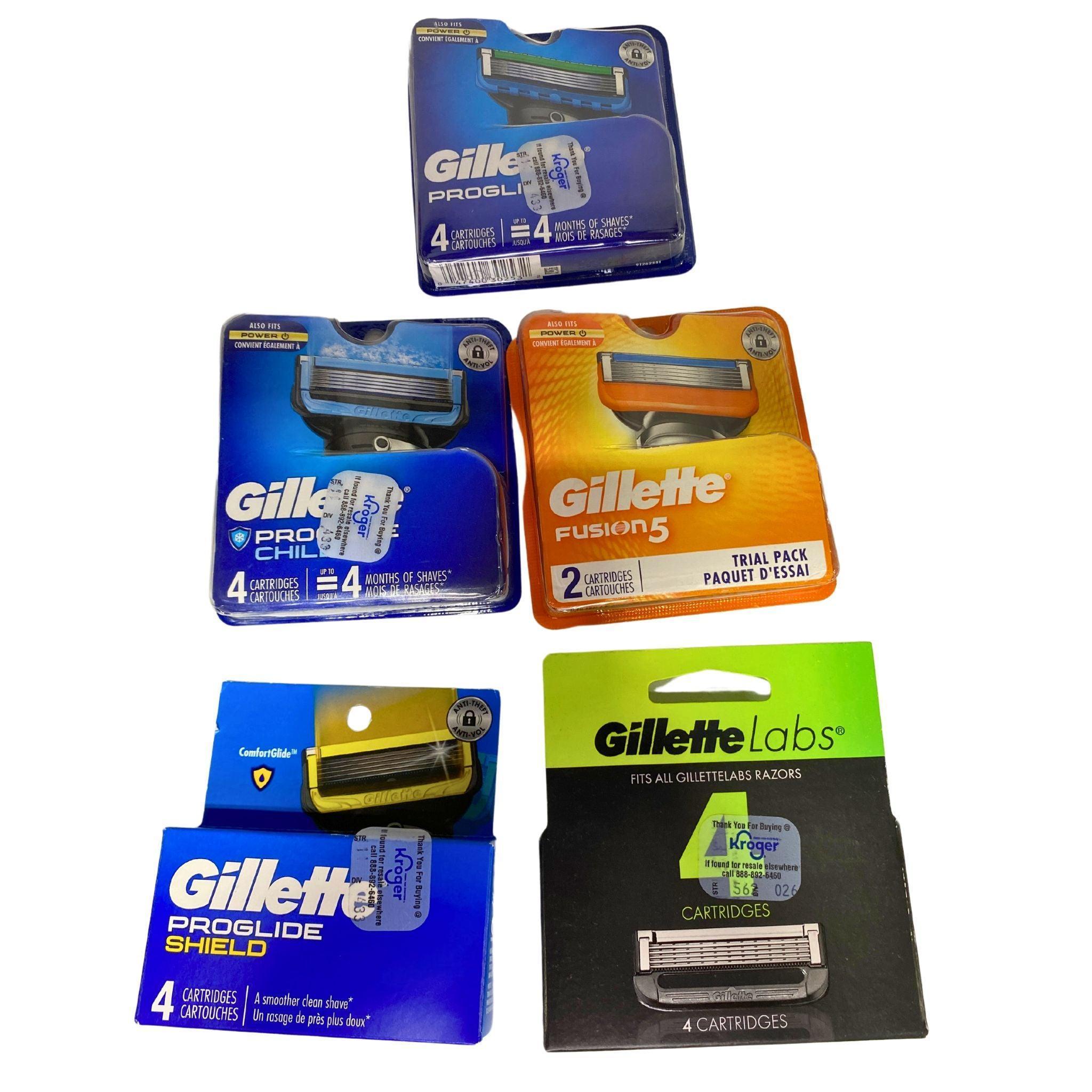 Gillette Men's Razor Blade Refill Cartridges - 50 Pcs Variety Pack for Smooth Shaving - Perfect for Travel, Gym & Daily Grooming Routine