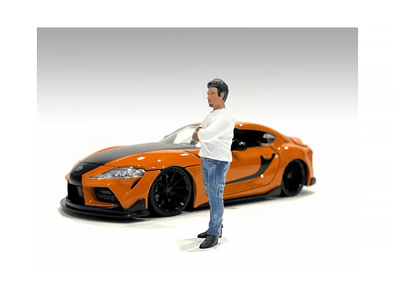 1/24 Scale Model Car Meet 3 Figurine Set - Realistic Miniature Figures for Diecast Displays by American Diorama - Perfect for Model Car Shows, Diorama Scenes & Collector Displays