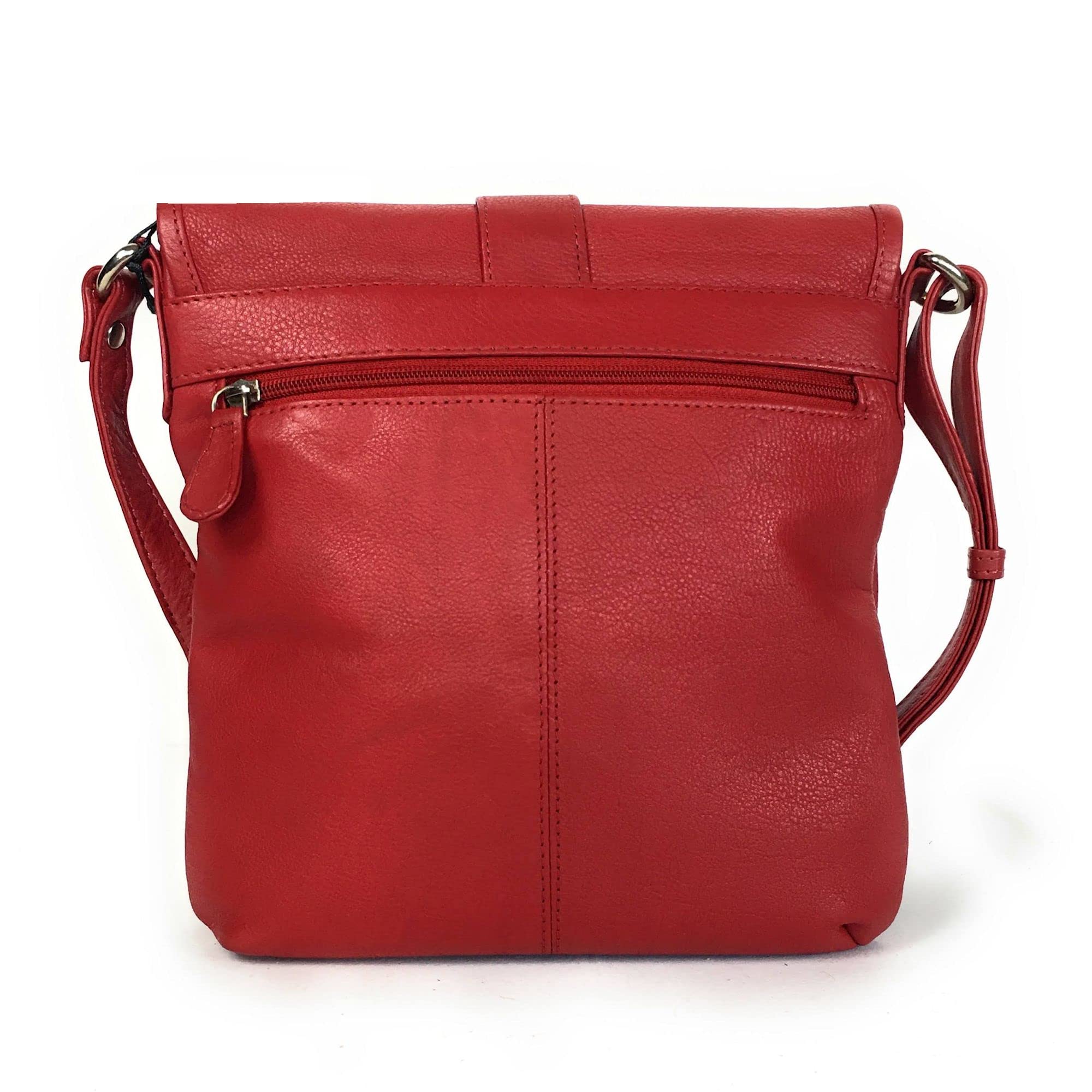 Stylish Red Leather Crossbody Handbag for Women - 130 Model | Perfect for Everyday Use, Travel & Shopping