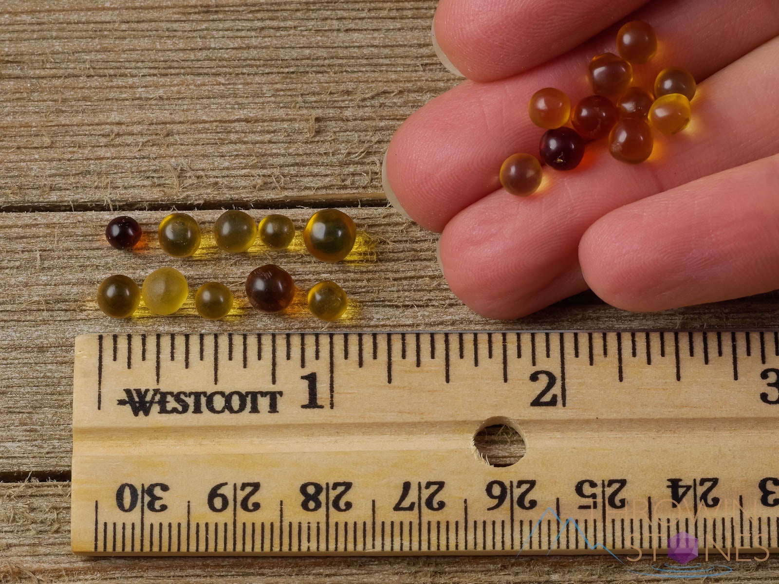 Mexican Amber Crystal Sphere - Mini Marbles for Jewelry Making, Crystal Ball Decor, Healing Stone (E1471) | Perfect for Meditation, Home Decor & DIY Crafts