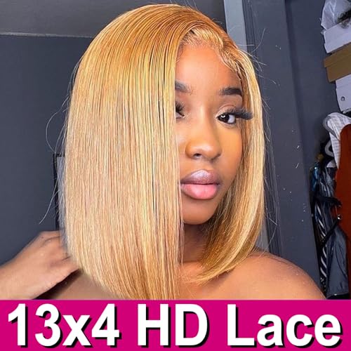 Honey Blonde Bob Wig Human Hair