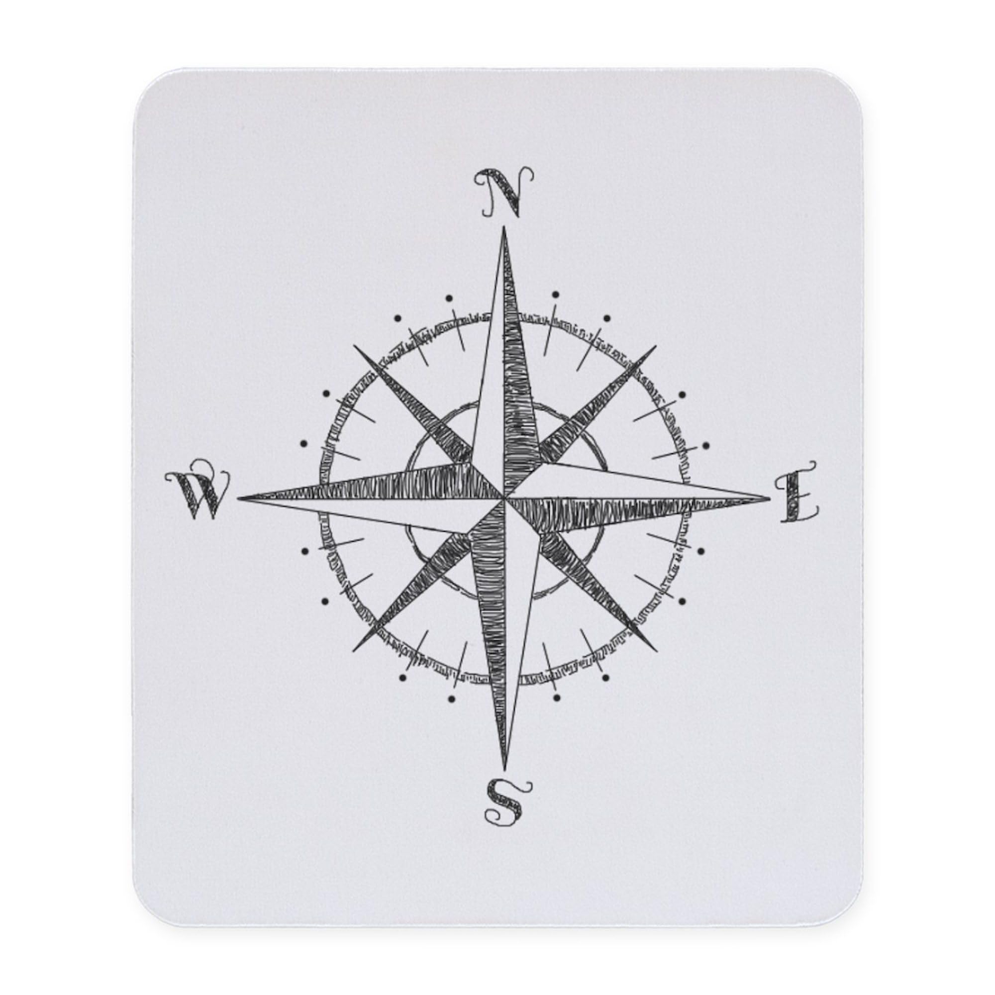 Compass Rose Non-Slip Rubber Gaming Mouse Pad - Perfect for Office, Home & Gaming Setup - Durable Desk Accessory for PC & Laptop