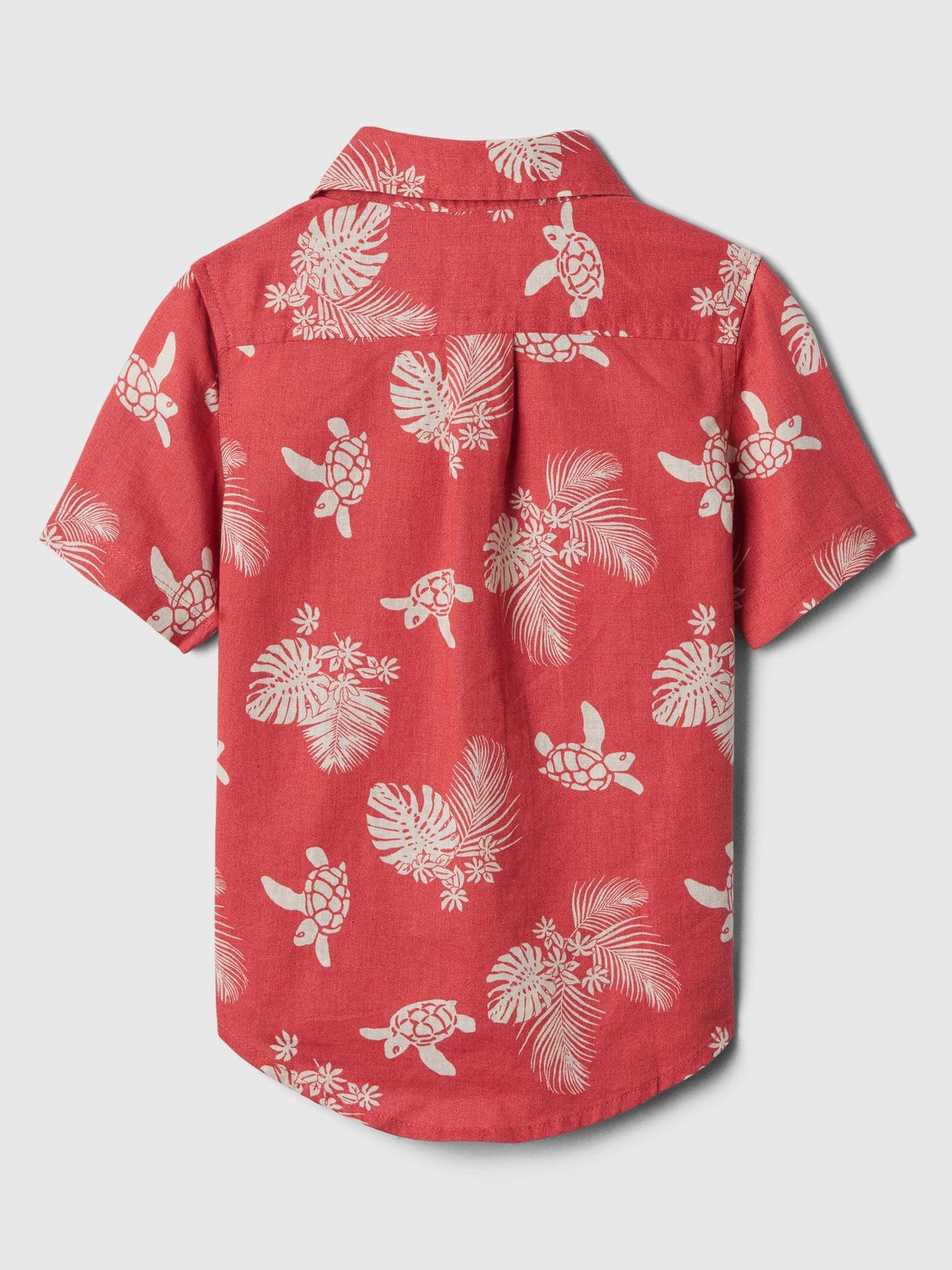 GAP Baby Boys' Short Sleeve Woven Shirt - Soft Cotton Casual Tee for Toddlers, Playtime & Everyday Outfits