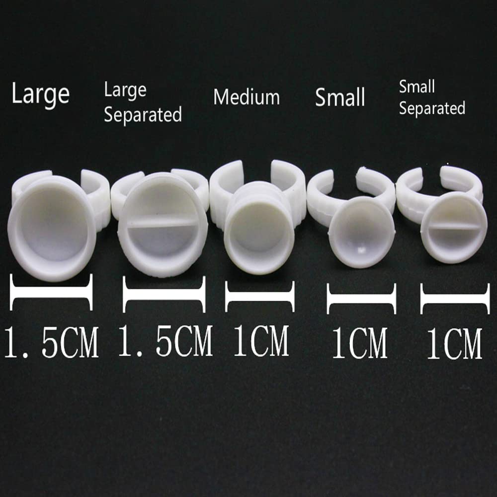 100PCS Disposable Tattoo Ink Caps - Large Size Tattoo Rings Cups for Microblading, Semi-Permanent Makeup & Pigment Glue Holder | Perfect for Tattoo Artists & Beauty Professionals | Use in Salons, Studios & Home Tattoo Kits