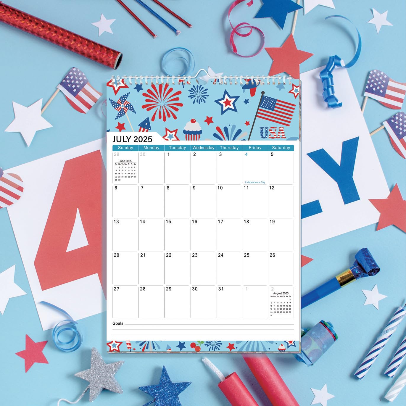 2024-2025 Wall Calendar | July 2024 - December 2025 Floral Hanging Planner | 17