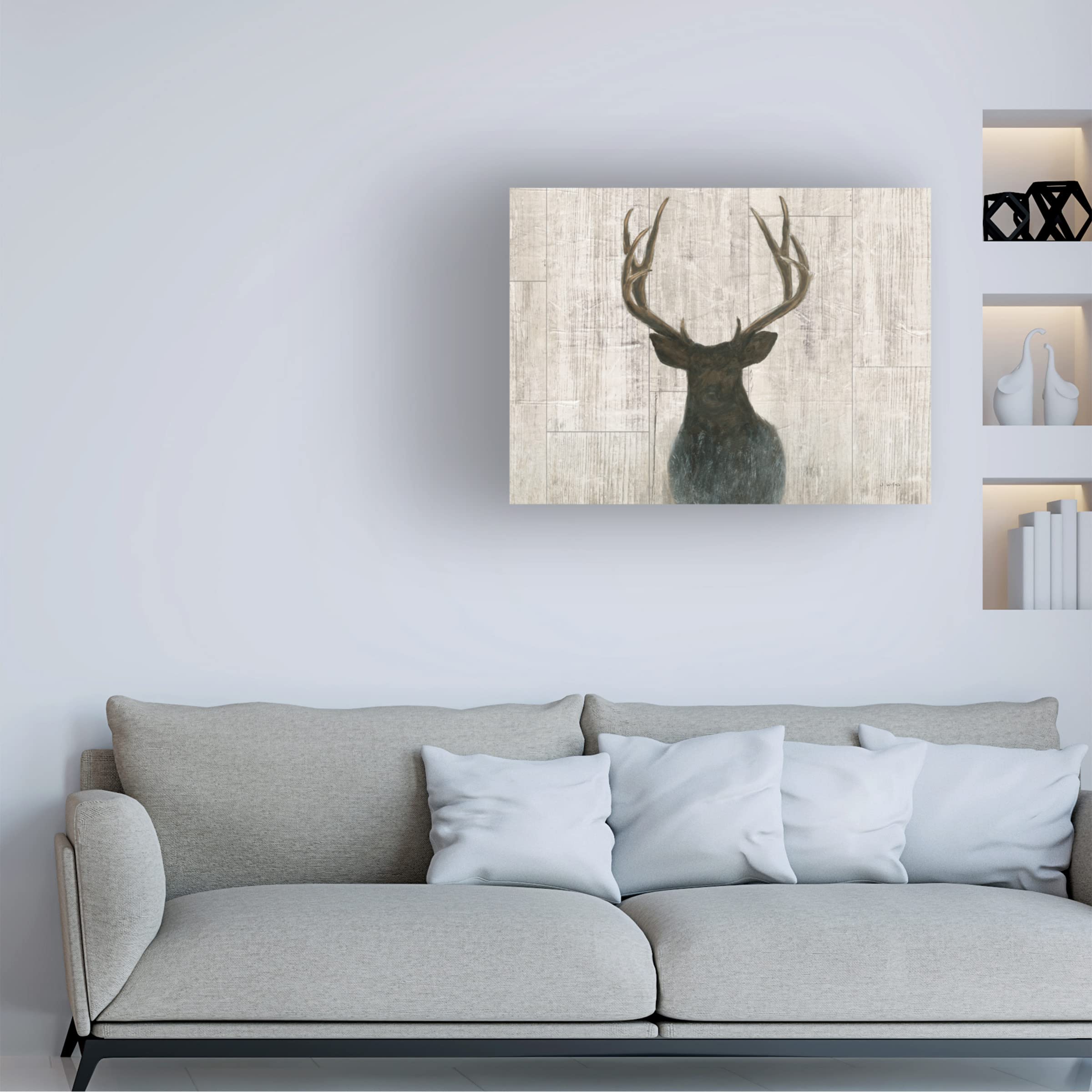 James Wiens 'Into the Forest Birch Crop' Canvas Wall Art Print - Nature Landscape Painting for Living Room, Bedroom & Office Decor