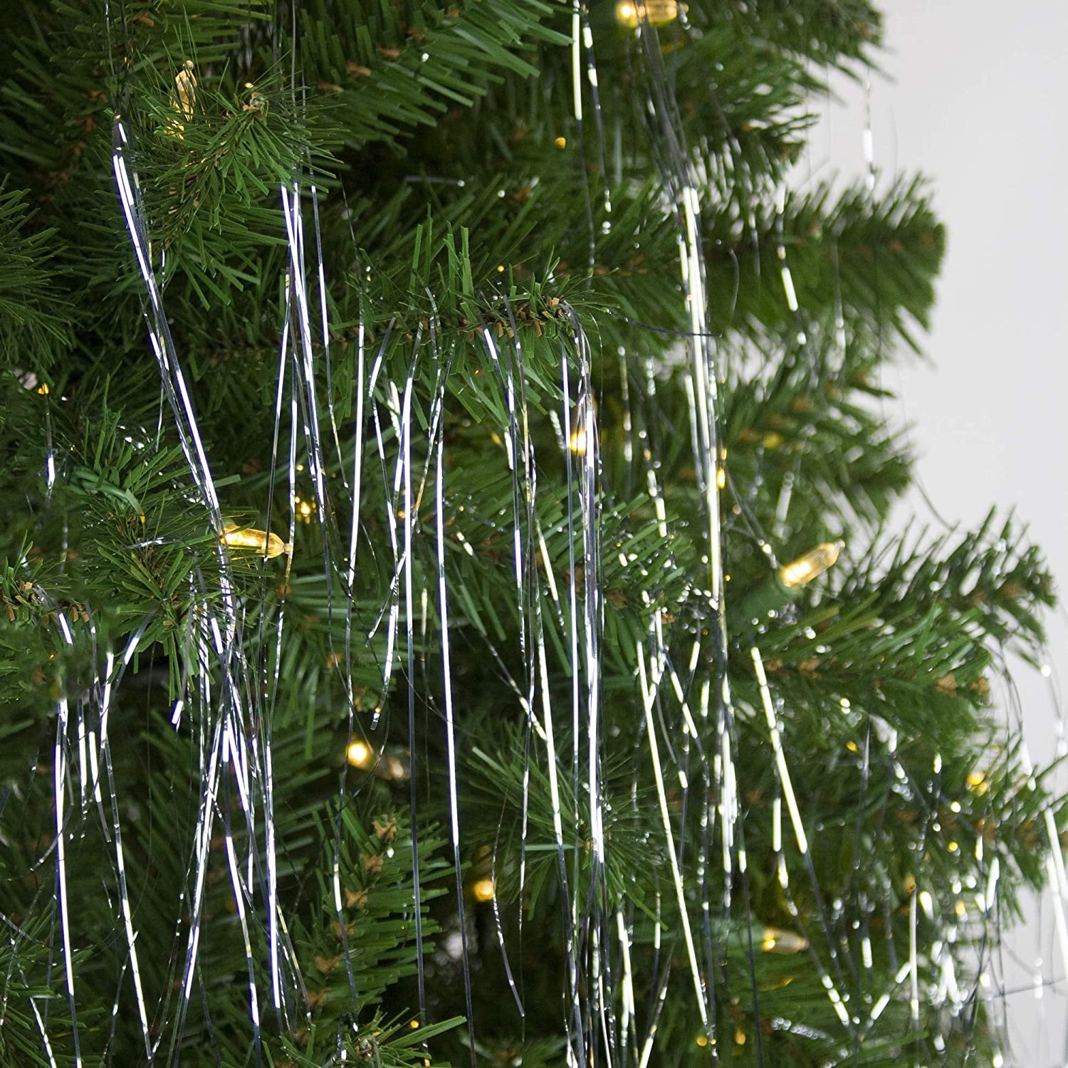 500 Shimmering Silver Icicles Christmas Tree Decorations - Elegant Holiday Ornaments for Xmas Party, Home, and Outdoor Decor