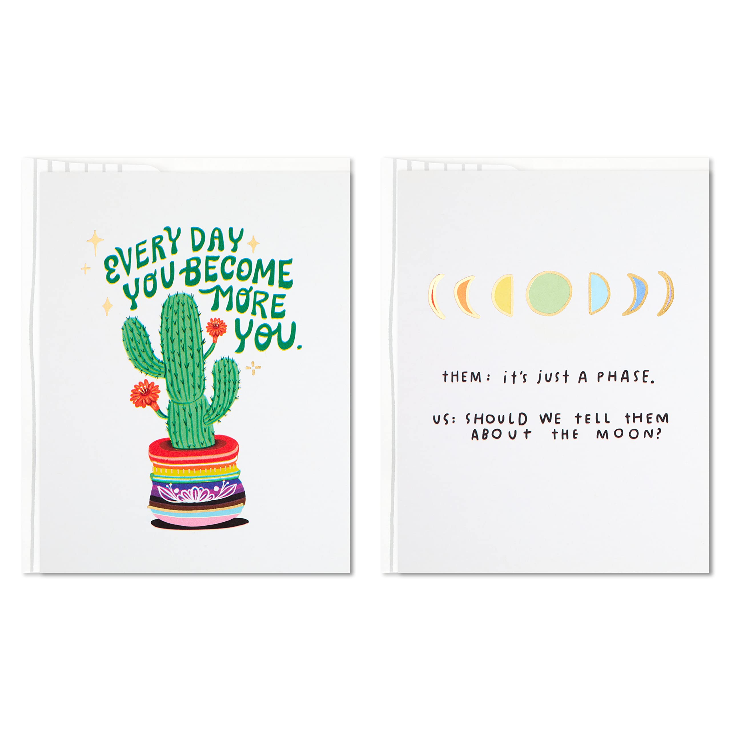 Hallmark Good Mail Pack of 2 Pride Cards - Encouragement & Friendship Greeting Cards (Keep Glowing) - Perfect for LGBTQ+ Celebrations, Friend Support & Motivational Gifts