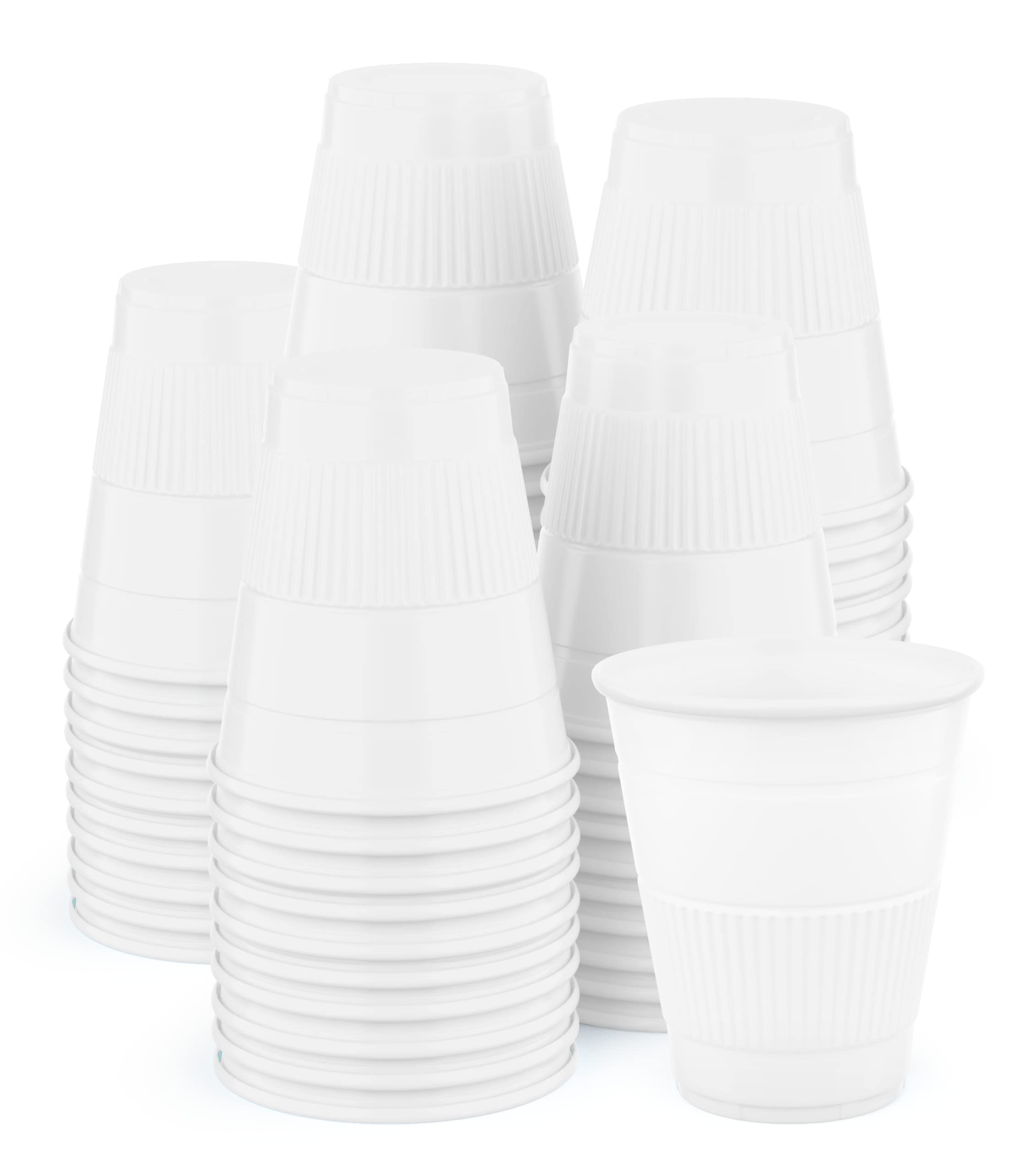 5 oz Disposable Plastic Cups - 50 Pack White Mini Cups for Bathroom, Medicine, Rinsing, Mouthwash | Party Supplies, Dental Use, Kids Drinks - Perfect for Parties, Clinics & Home Use