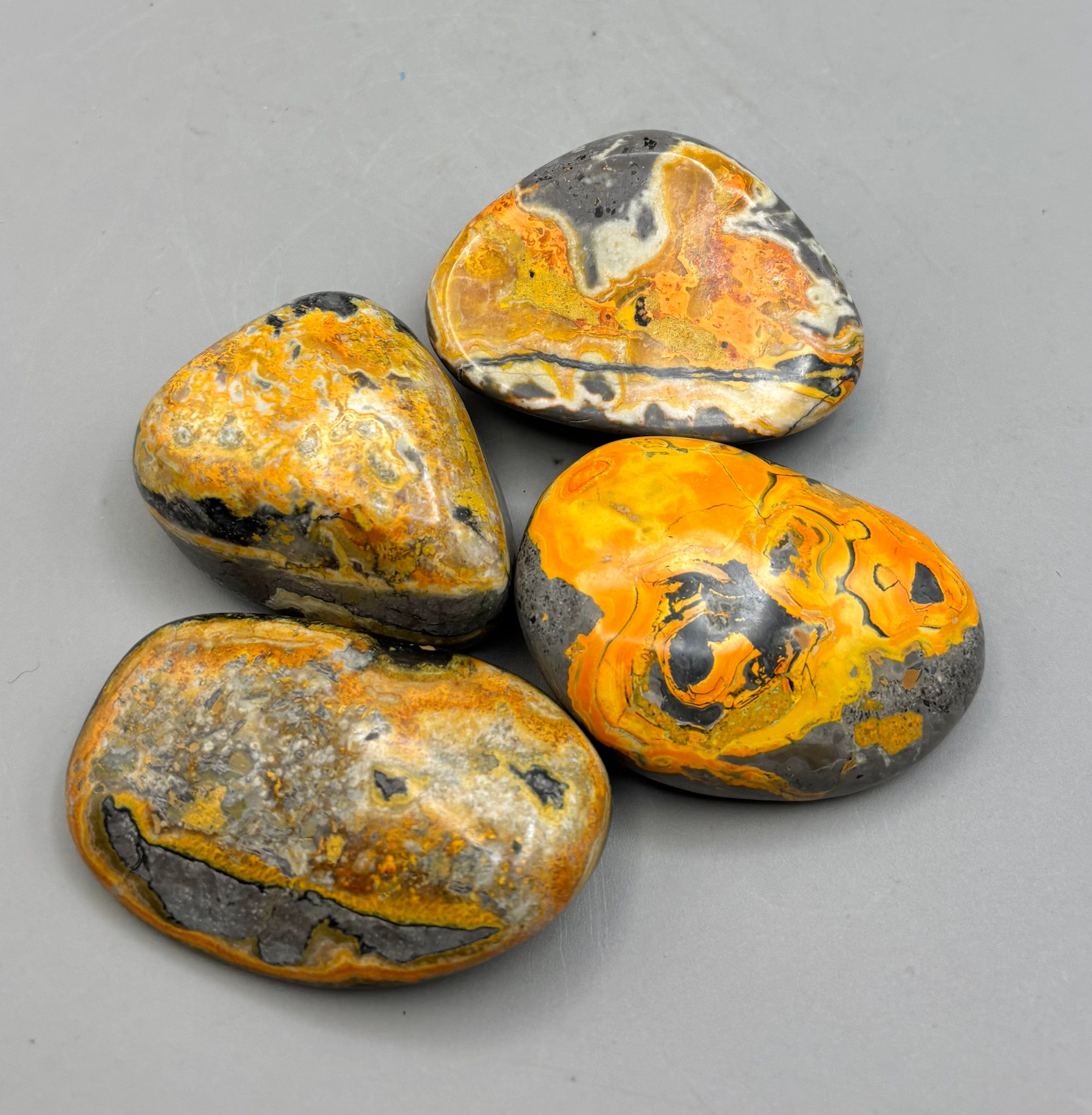Bumble Bee Jasper Stone Specimen - Natural Yellow & Black Gemstone for Jewelry Making, Crystal Healing & Home Decor
