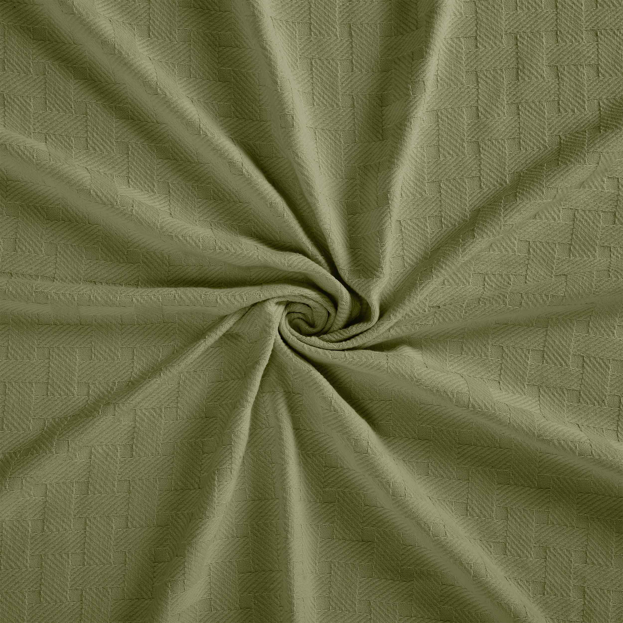 Soft Basketweave All-Season Cotton Bed Blanket & Sofa Throw - Lightweight Breathable Blanket for Bedroom, Living Room, Travel and Outdoor Use