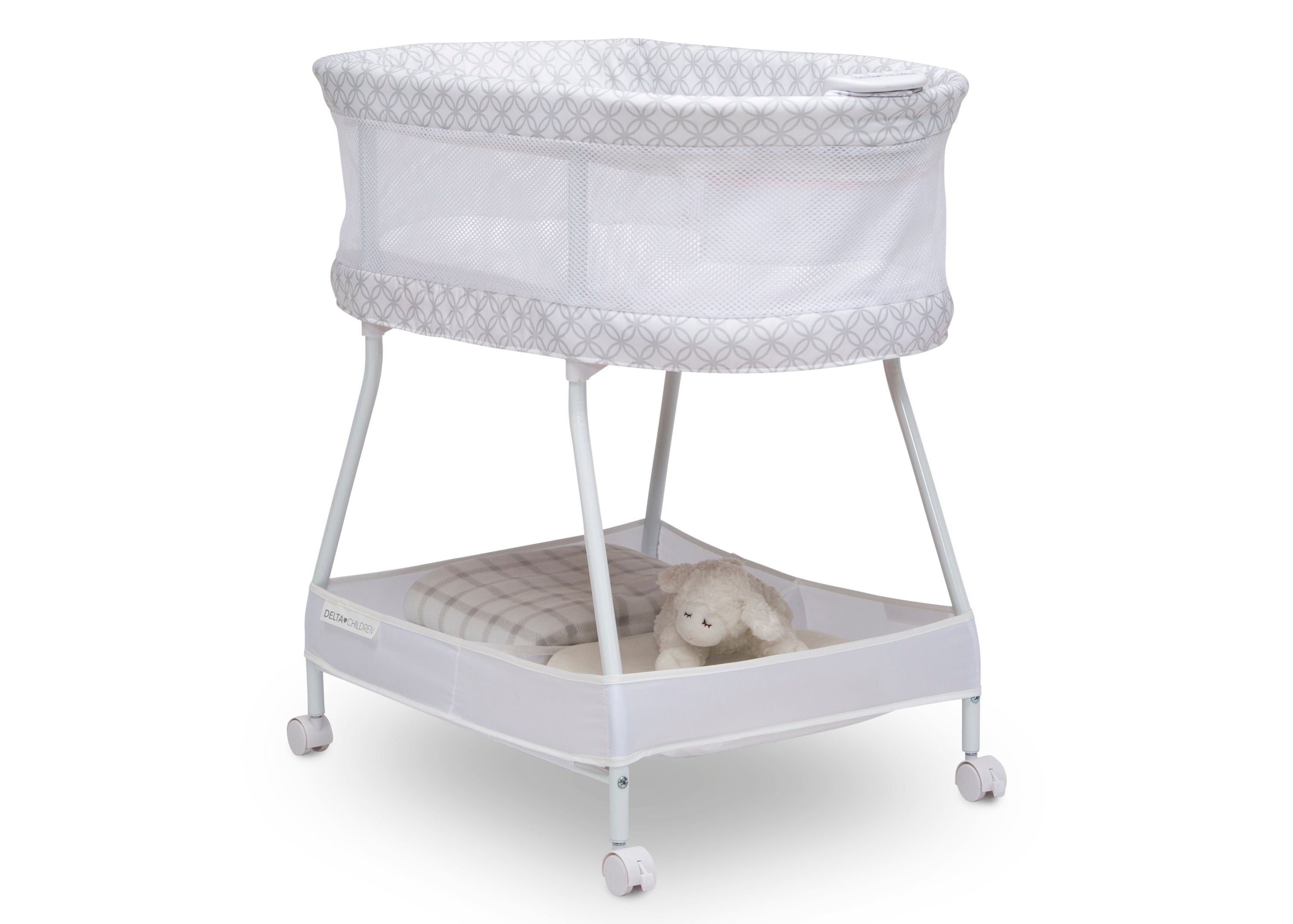 Sweet Dreams Baby Bassinet with Breathable Airflow Mesh - Perfect for Nursery, Bedroom & Travel - Safe & Comfortable Infant Sleeper for Newborns