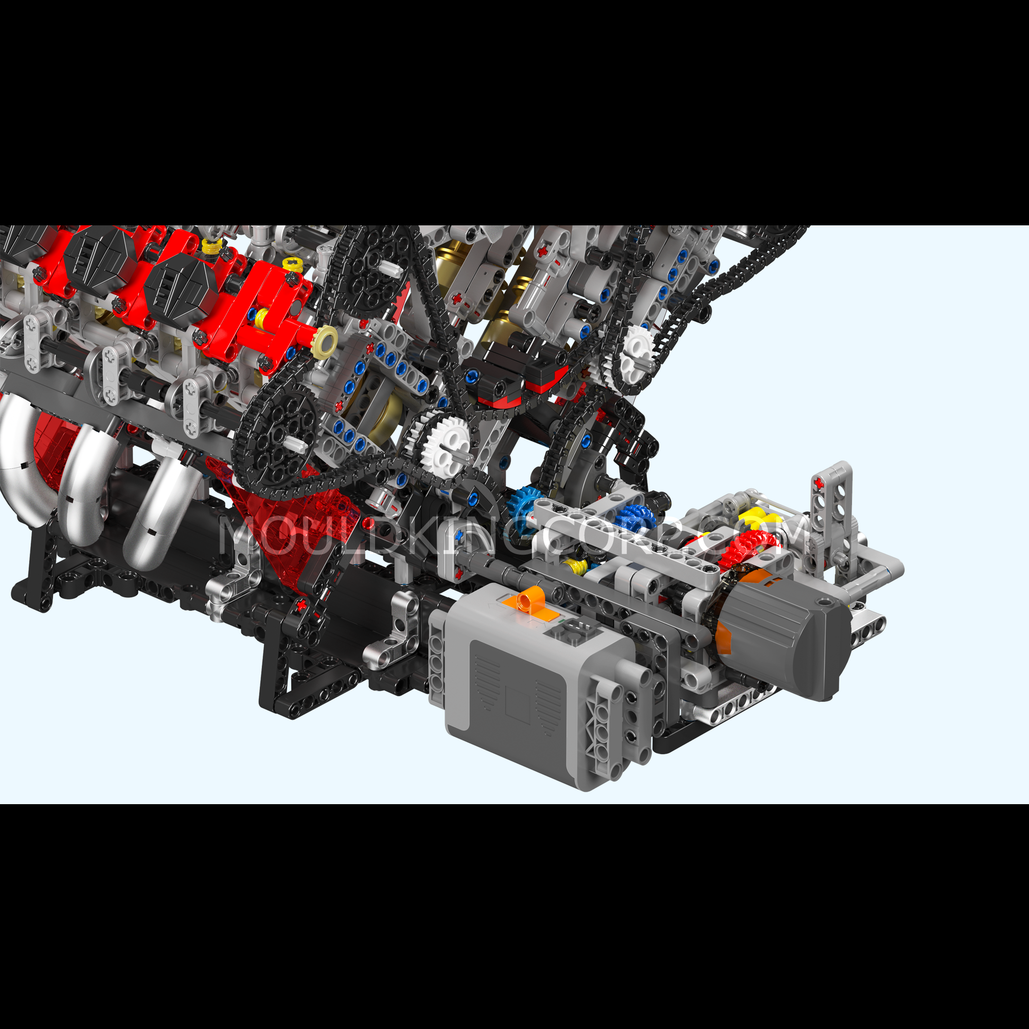 Mould King 10130 F488 Motorized V8 Engine Model Building Kit - 2,718 Piece DIY Construction Set for Adults & Teens | STEM Educational Toy, Engineering Project, Gift for Car Enthusiasts | Perfect for Home Display, School Projects & Collector Showcases