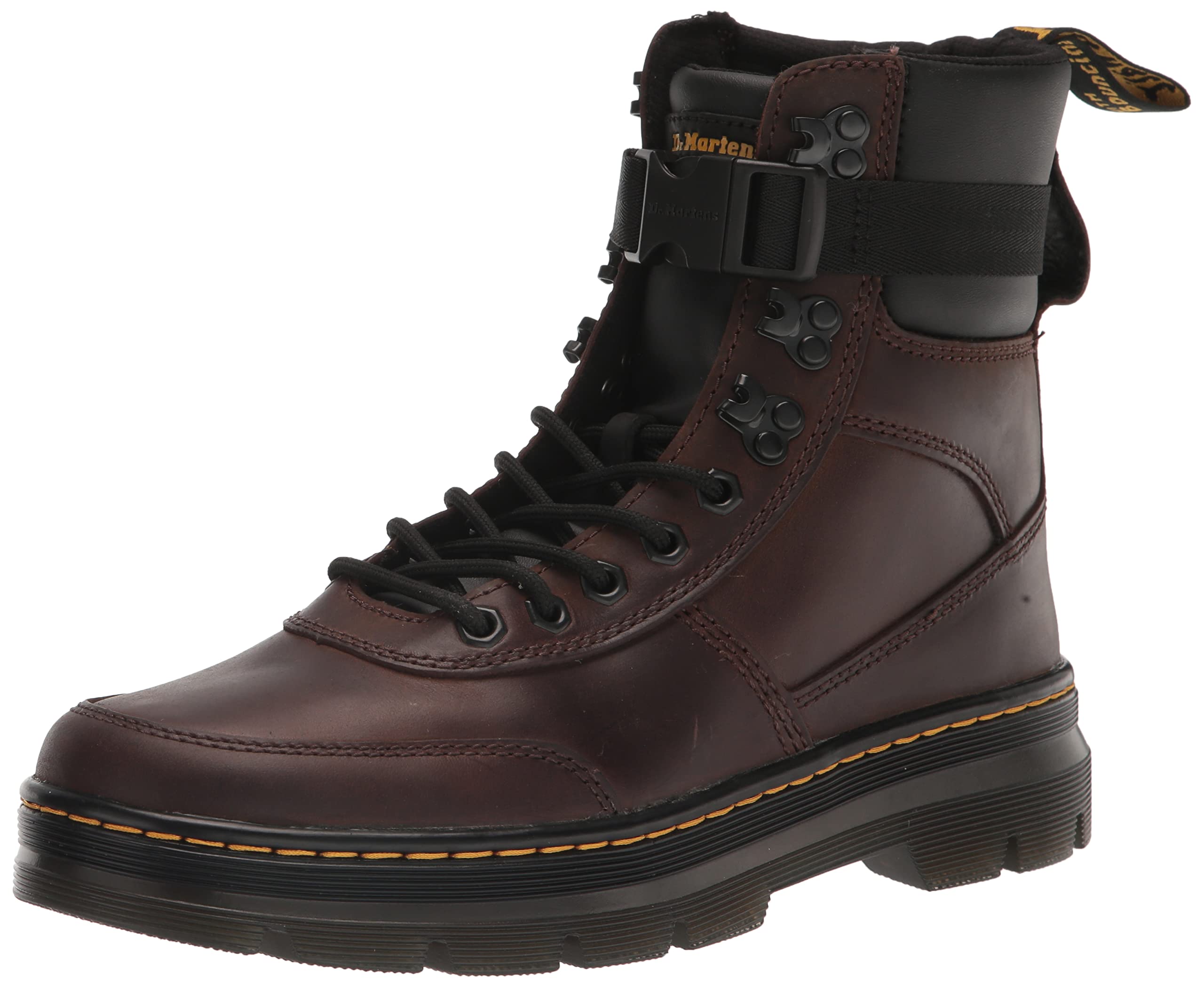 Dr. Martens Women's Combs Tech Leather Fashion Boots - Waterproof Ankle Booties for Women, Comfortable Slip-Resistant Winter Shoes (Perfect for Work, Travel & Outdoor Activities)