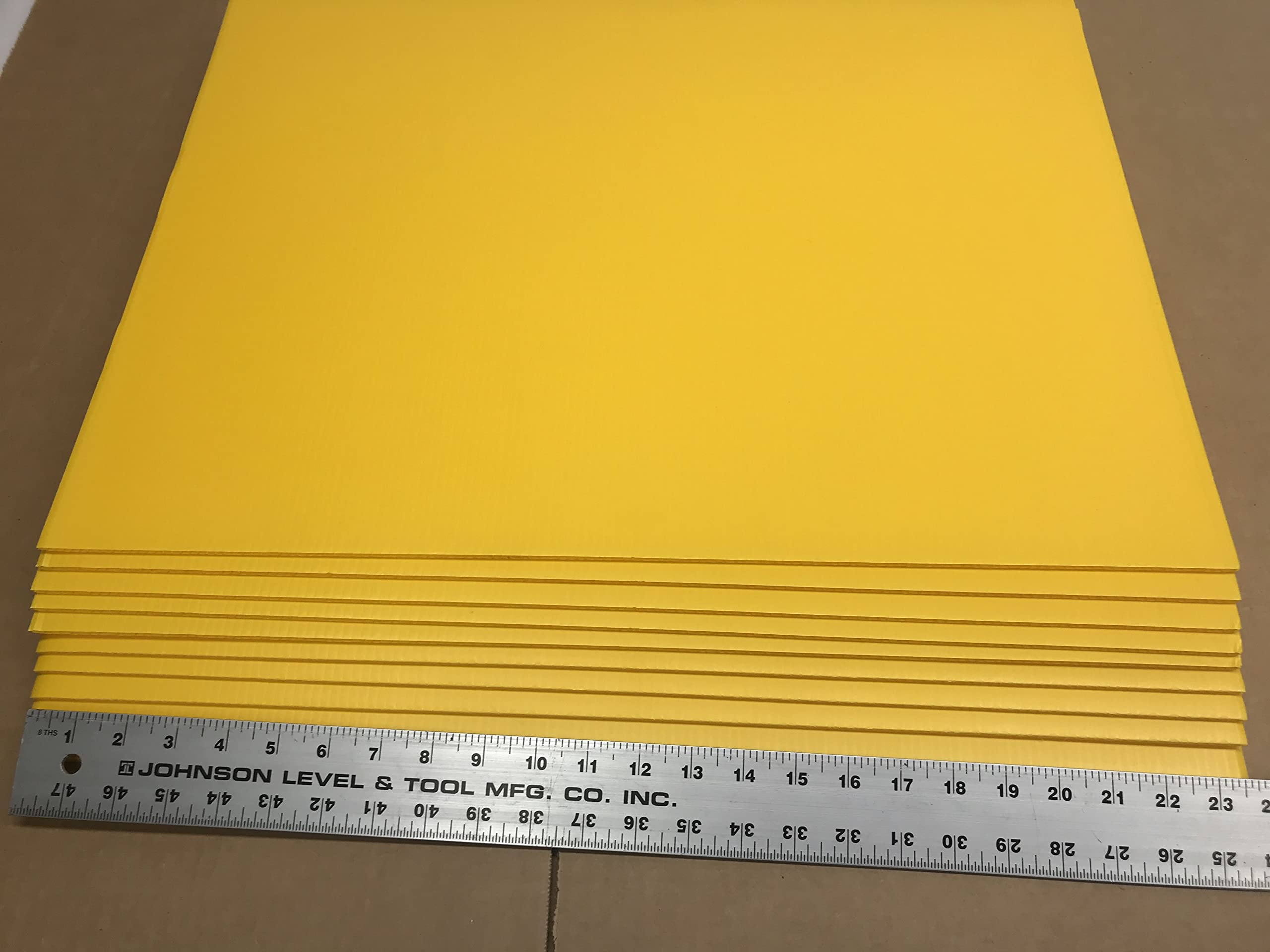 100 Pack Yellow Corrugated Plastic Yard Signs 18x24 Inch - 4mm Thick Durable Fluted Board for Advertising, Events, Sales | Perfect for Business Promotions, Real Estate Open Houses, Garage Sales & Political Campaigns