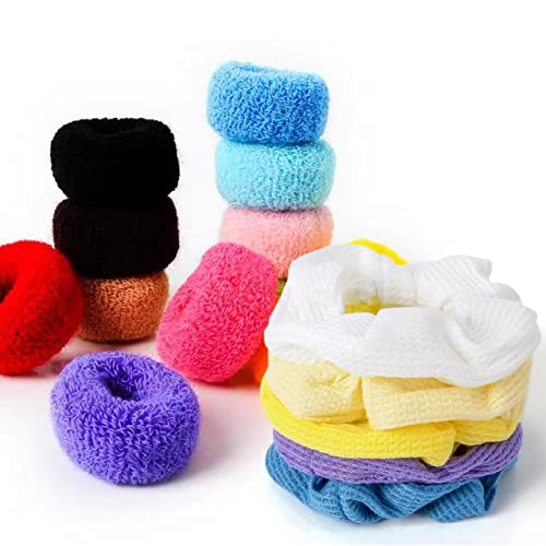 17Pcs Elastic Hair Ties for Women - Soft No Break Scrunchies Ponytail Holders for Thick Hair, Multi-Color Hair Accessories Set (Mixed Colors) - Perfect for Workouts, Yoga, Office & Daily Styling