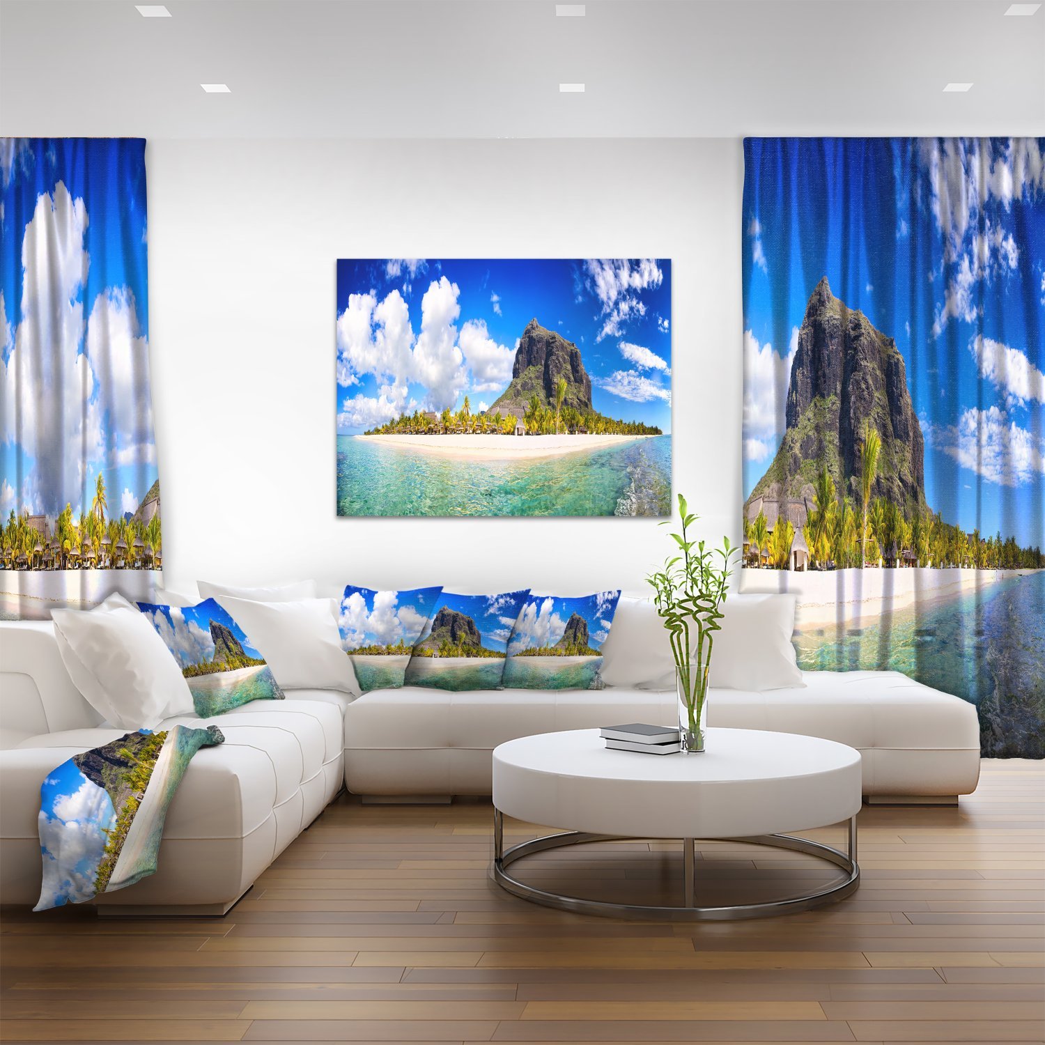 Stunning Mauritius Beach Panorama Canvas Art Print - Tropical Coastal Wall Decor for Living Room, Bedroom & Office