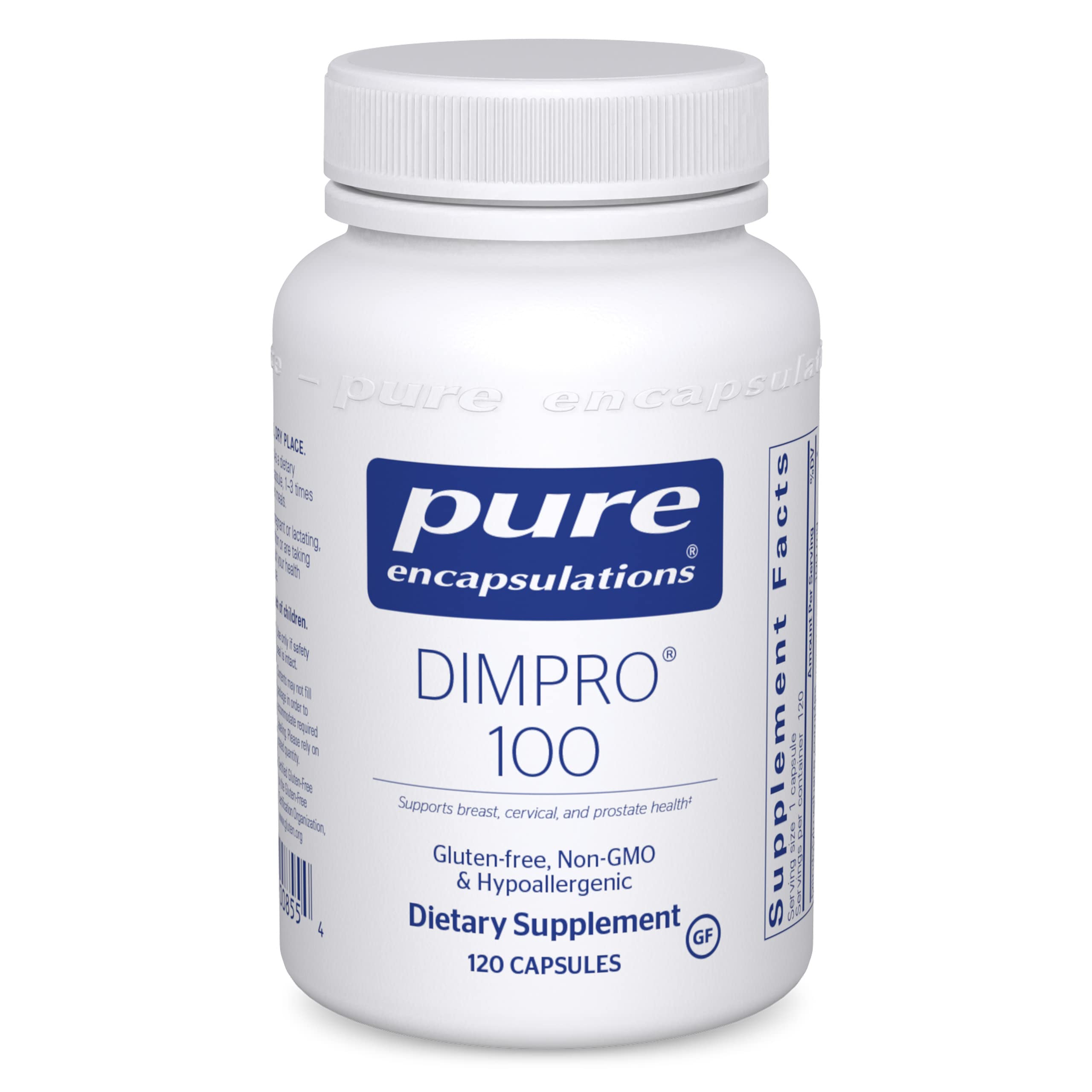 Pure Encapsulations DIMPRO 100 - 120 Capsules | Hormone Balance & Antioxidant Supplement for Prostate & Breast Health Support | Supports Detox & Healthy Estrogen Metabolism | Ideal for Men & Women's Wellness Routine