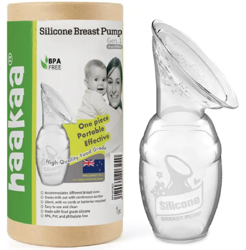 2nd Gen Silicone Breast Pump with Strong Suction Base - 100ml Capacity for Comfortable Hands-Free Pumping - Perfect for Nursing Moms at Home, Work or Travel