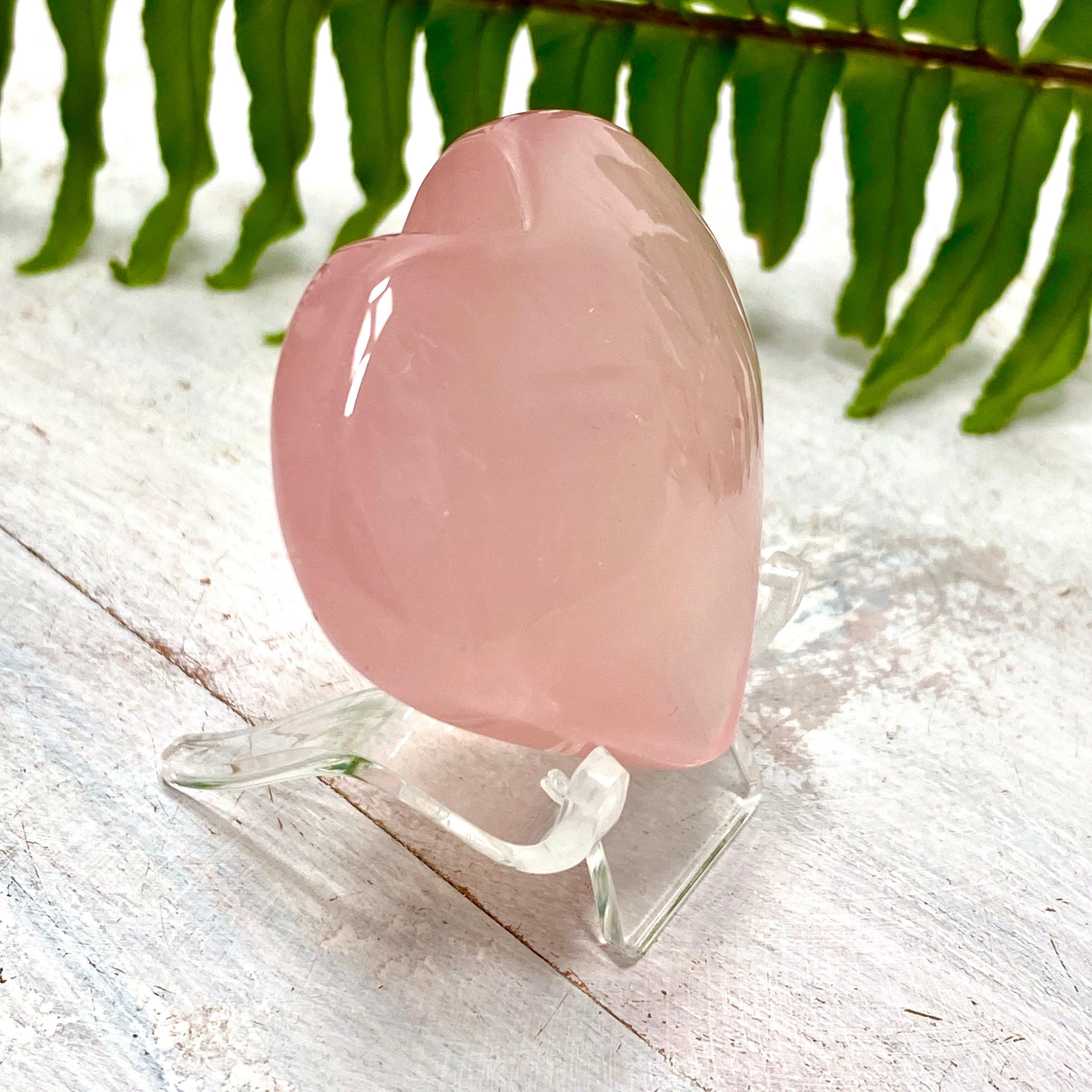 Rose Quartz Heart RQH 04 - Natural Healing Crystal for Love & Harmony - Perfect for Meditation, Home Decor & Gifts