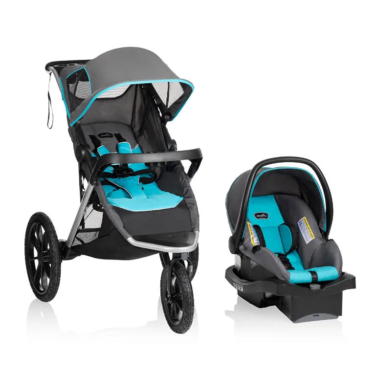 Victory Plus Lightweight Jogging Stroller with LiteMax Infant Car Seat - Perfect for Running, Walking & Outdoor Adventures with Baby in Malibu