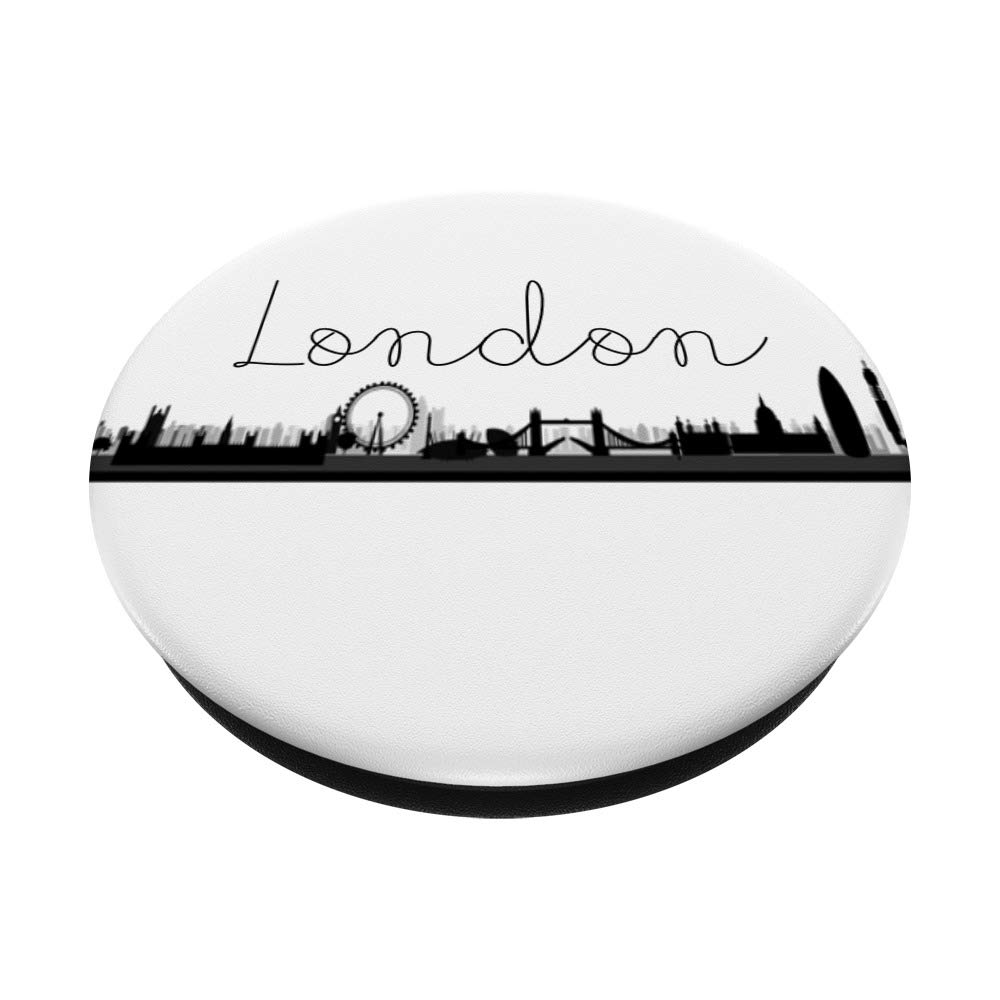 London Travel Socket Skyline City PopSockets PopGrip: Swappable Phone & Tablet Grip for Commuting, Travel, and Everyday Use