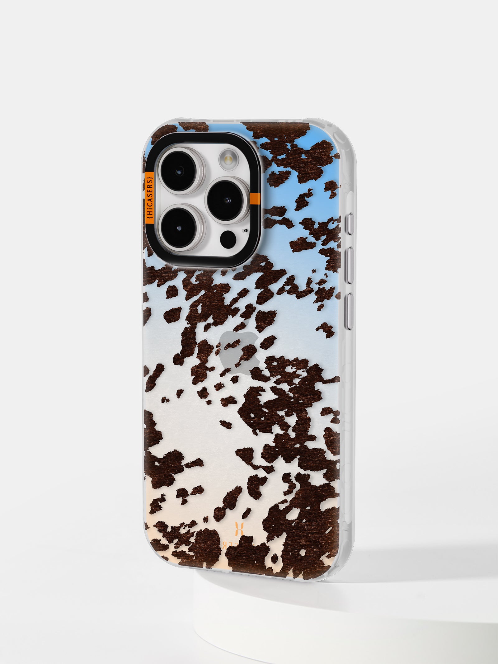 Cow Print Iridescent Phone Case - Brown | Trendy & Durable Protective Cover for iPhone & Android | Perfect for Everyday Use, Travel & Fashion Accessories