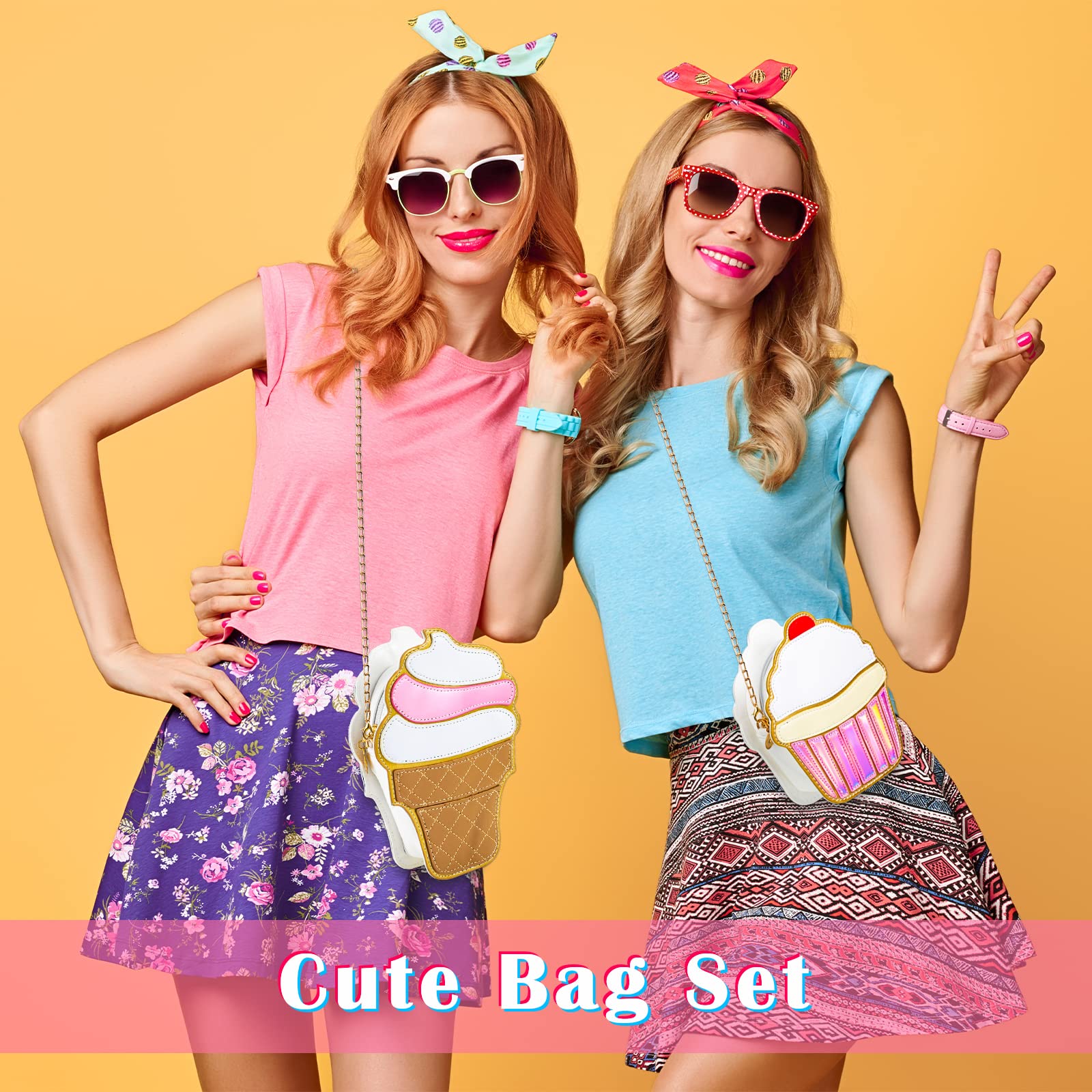 Kigeli 2-Piece Crossbody Handbag & Shoulder Bag Set - Small Purse for Women & Girls, Fashionable Mini Bags for Daily Use, Travel, Shopping & Outings