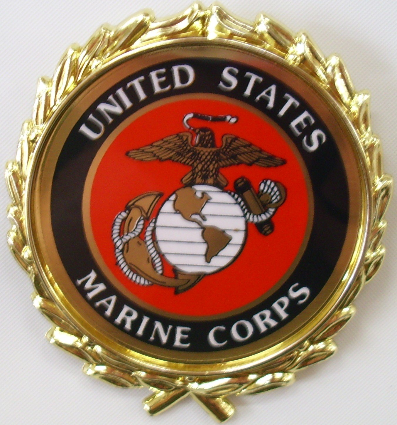 USMC Emblem Deluxe Wall Mount for Single Sword Display - Perfect for Military Collectors, Home Decor & Man Cave Display
