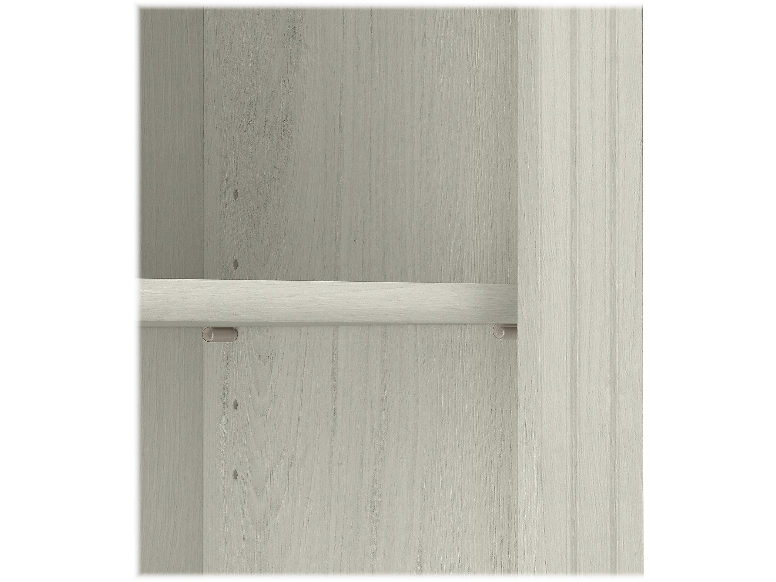 Bush Furniture Saratoga 5-Shelf Tall Bookcase in Linen White Oak - Home Office Organizer & Vertical Storage Solution for Books, Office Supplies - Perfect for Living Room, Bedroom or Study Room Bookshelf