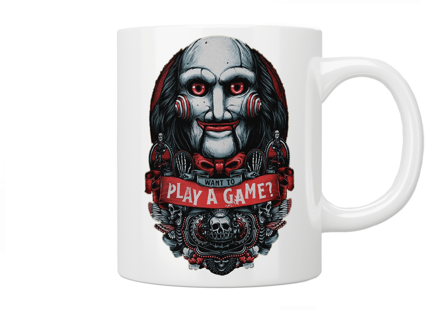 Billy the Puppet Horror Movie Collector's Mug - Perfect for Saw Fans & Coffee Lovers - Great for Halloween Parties & Movie Nights