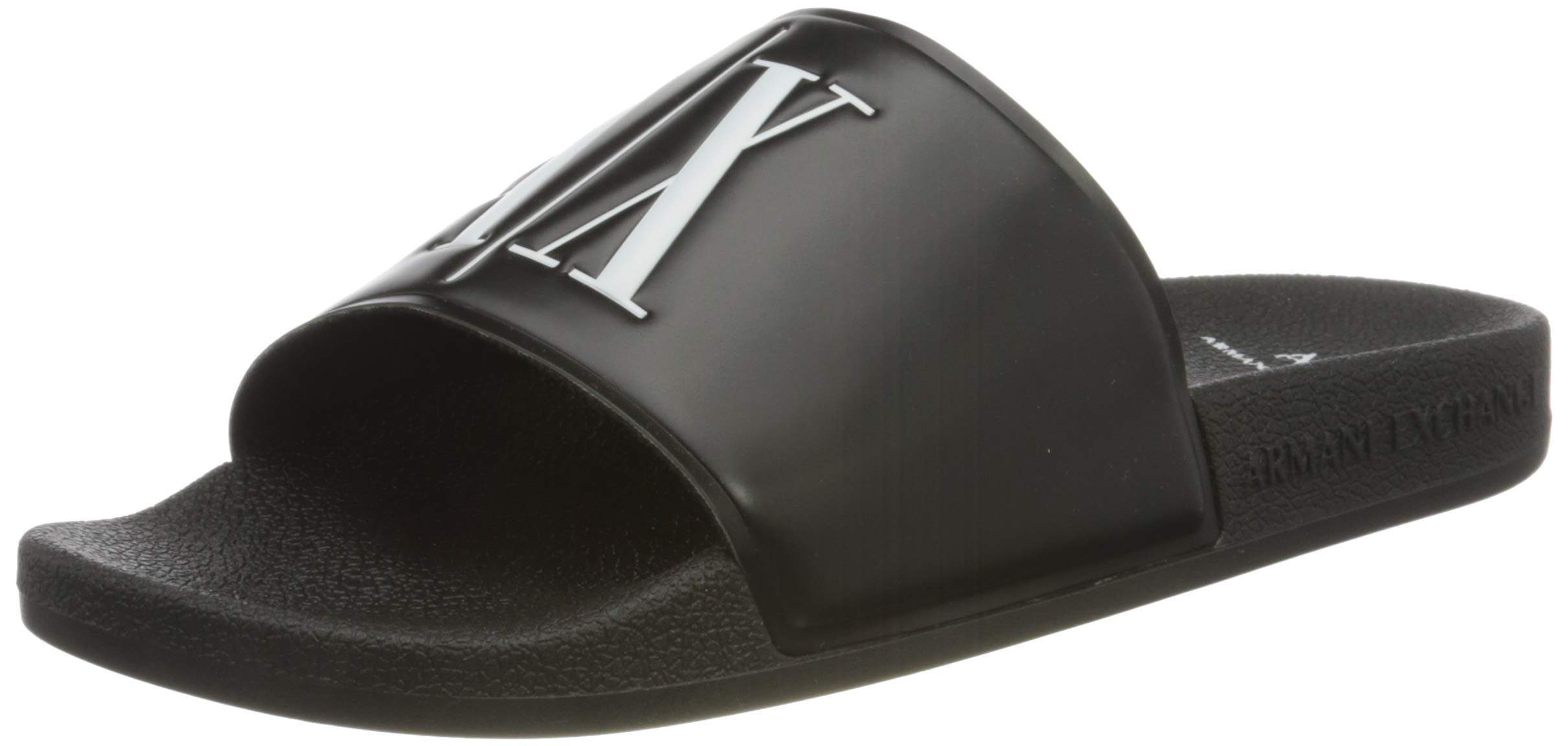 ARMANI EXCHANGE Men's Icon Logo Pool Slide Sandals - Comfortable Summer Slides for Beach, Pool & Casual Wear
