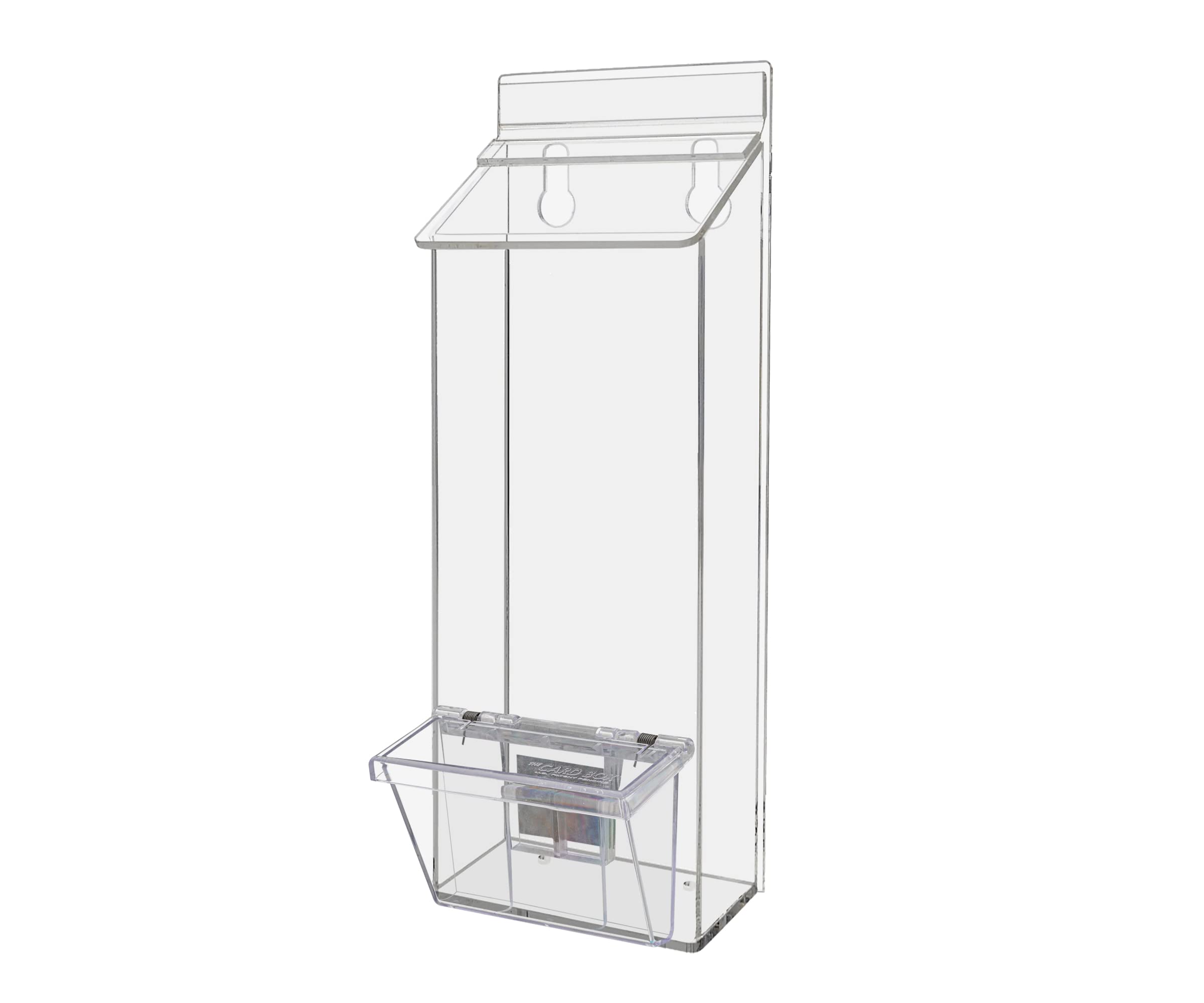 4”W x 9.25”H Wall Mount Trifold Brochure Holder with Business Card Slot - Durable Outdoor Advertising Display for Restaurants, Real Estate, Stores & Gift Shops - Perfect for Menus, Maps, Flyers & Promotional Materials