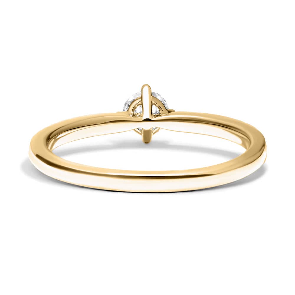 Petite Round Cut Lab Grown Diamond Solitaire Promise Ring for Women - Elegant Minimalist Engagement & Anniversary Jewelry Gift