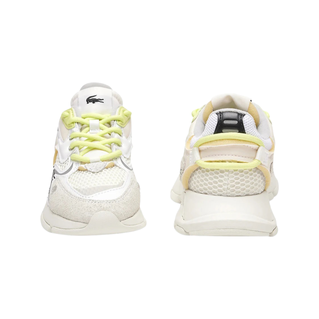Lacoste Women's L003 NEO 223 Sneakers in Off White, Volt Green & Black - Stylish Casual Shoes for Women | Perfect for Everyday Wear, Work & Outdoor Activities