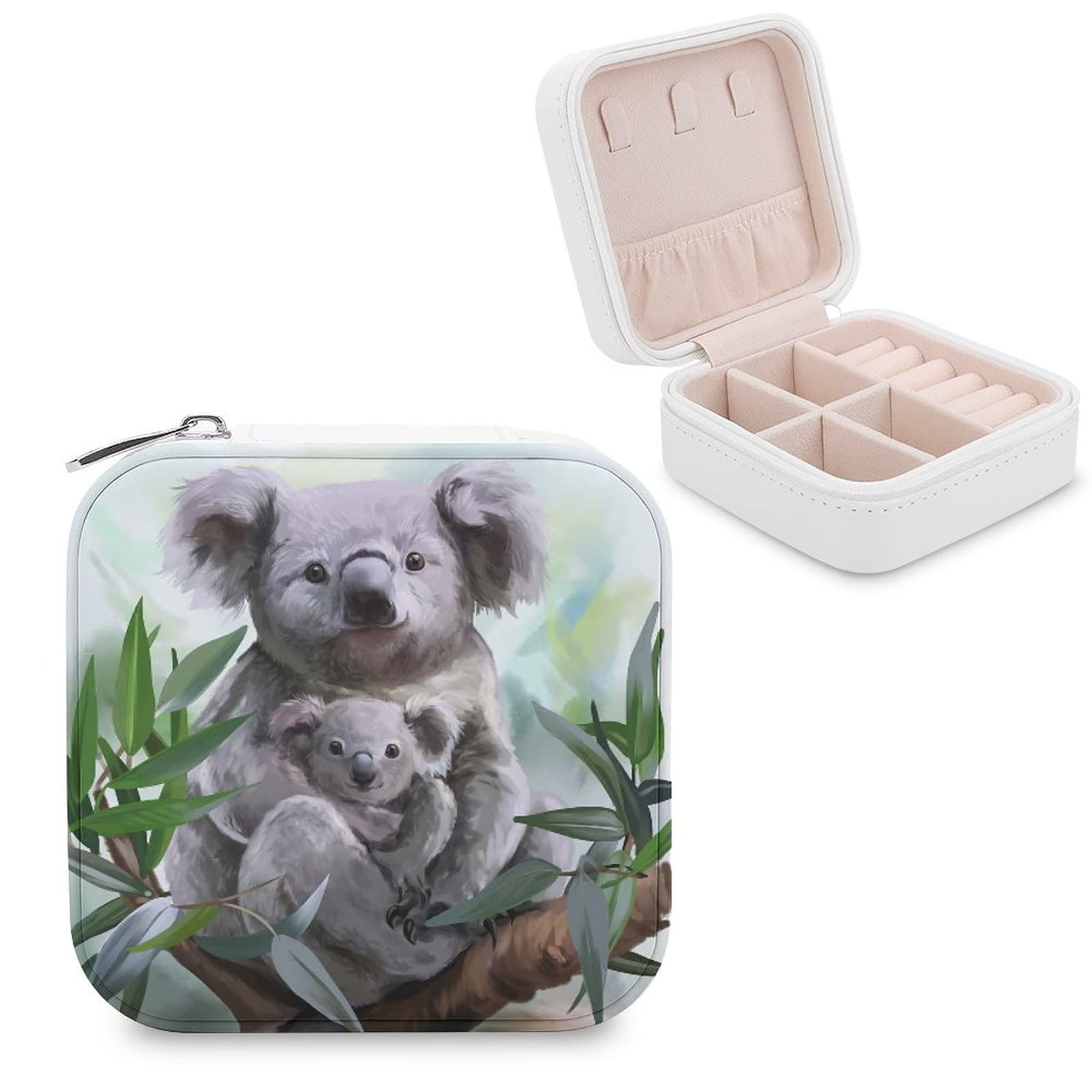 Women's Small PU Leather Jewelry Box - Travel Jewelry Organizer Case with Display Storage for Rings, Earrings, Necklaces & Bracelets | Perfect for Travel, Home Decor & Gift Giving