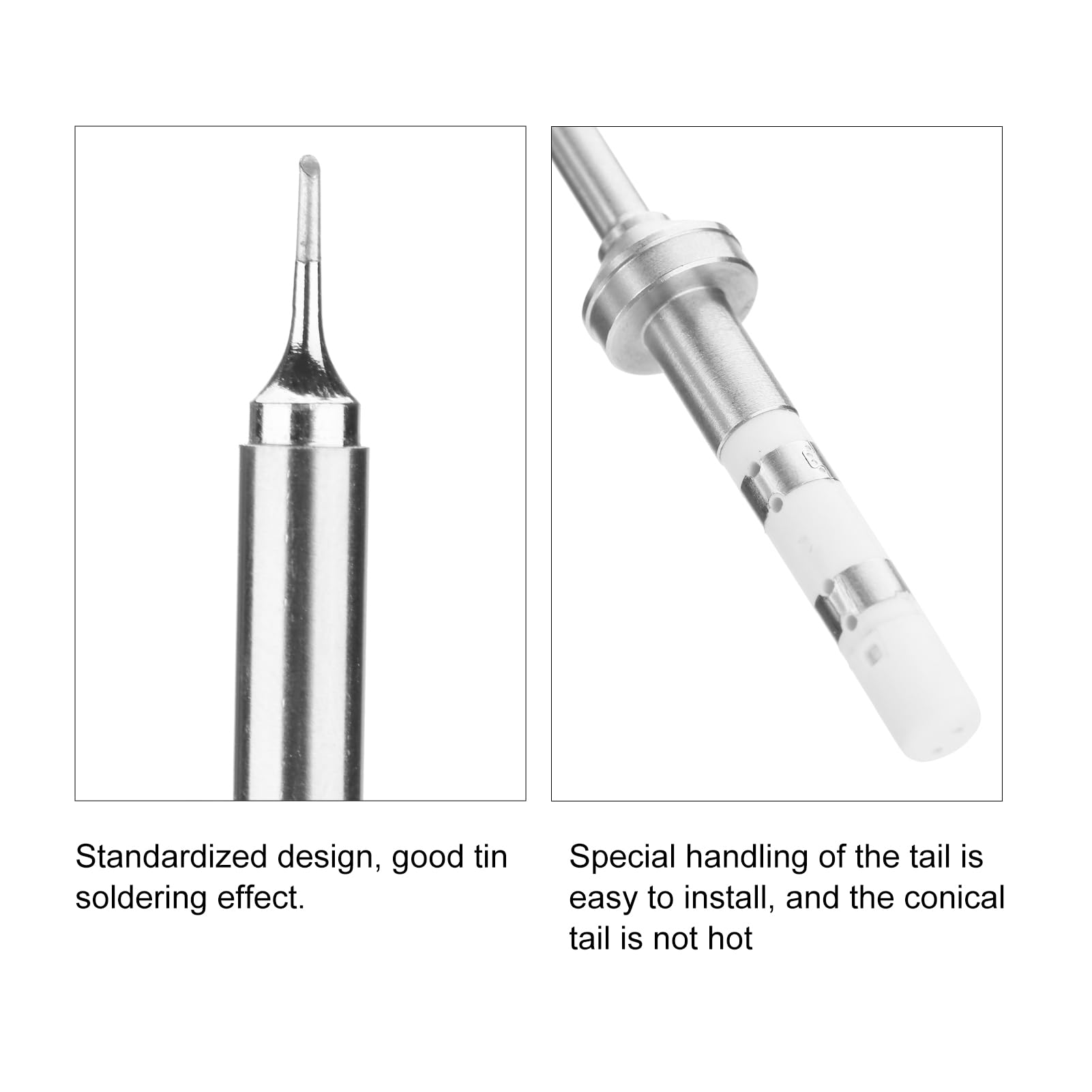 Walfront Pinecil TS100 Soldering Iron Tips - Compatible with Mini Portable Soldering Stations, Easy Installation (TS100-C1) - Perfect for Electronics Repair, DIY Projects & PCB Work