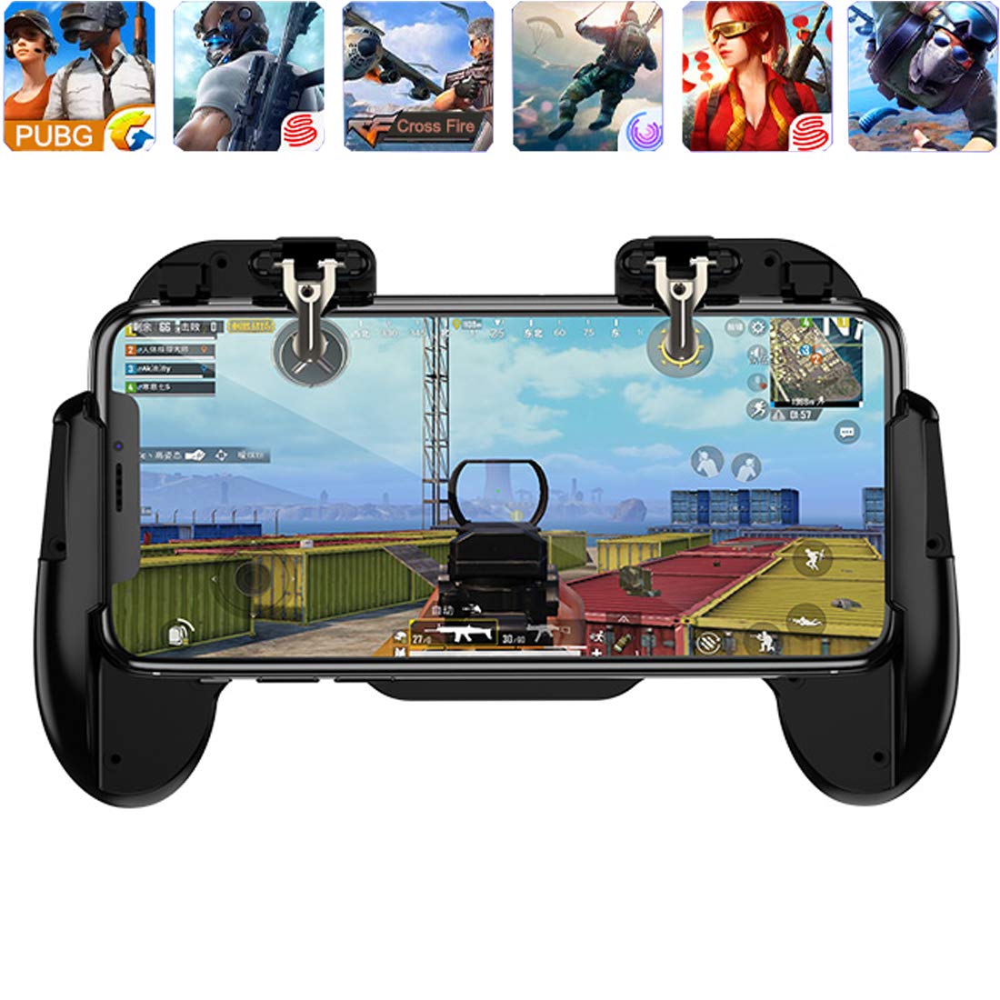 Ergonomic PUBG Mobile Game Controller - L1R1 Trigger Joystick for Android & iOS Phones (4.7''-7.0'') | Perfect for PUBG Mobile & Knives Out | Enhance Your Mobile Gaming Experience at Home or On-the-Go