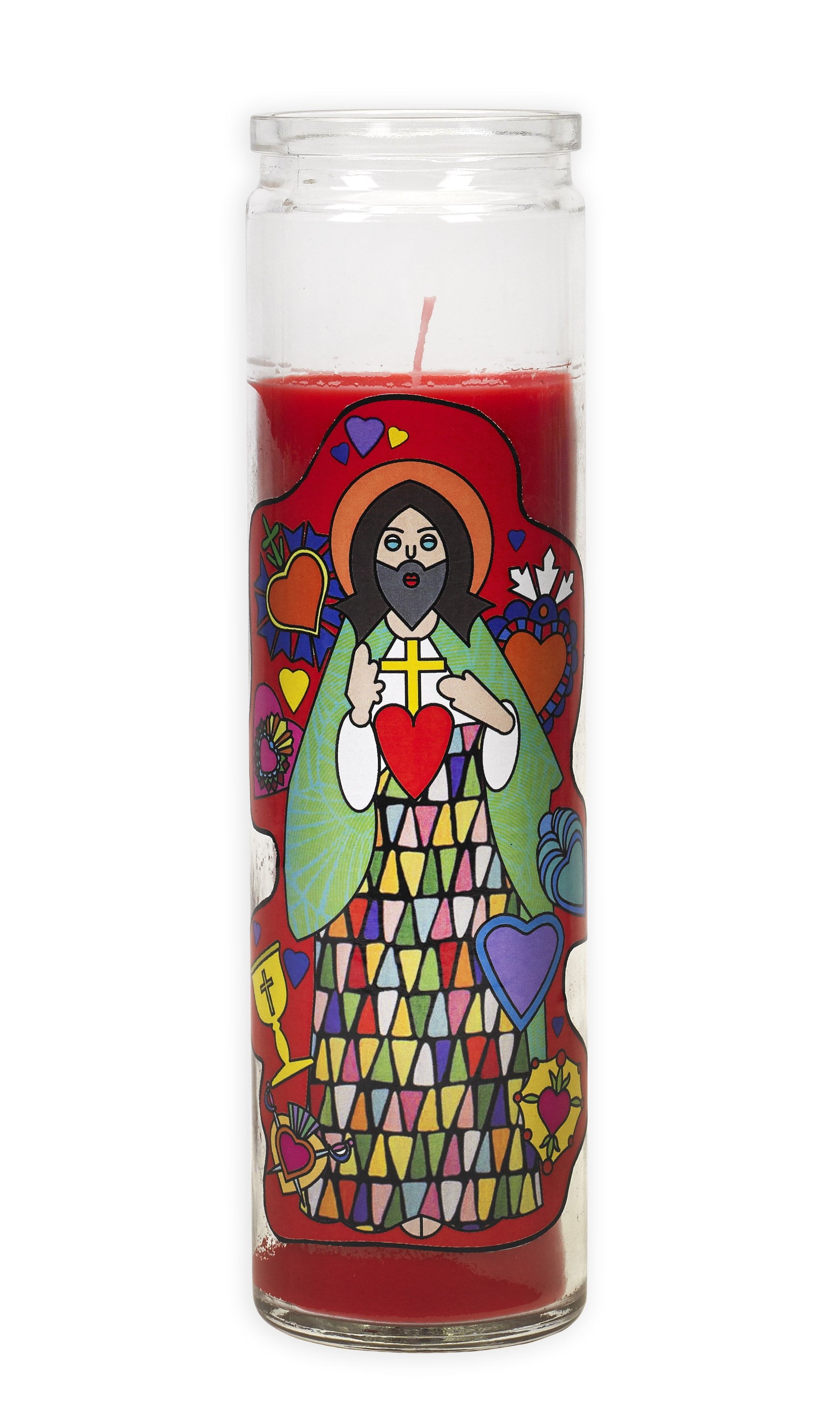 Pop Art Sacred Heart of Jesus Candle - Religious Home Decor & Prayer Altar Essential - Perfect for Catholic Gifts, Church Events & Spiritual Meditation